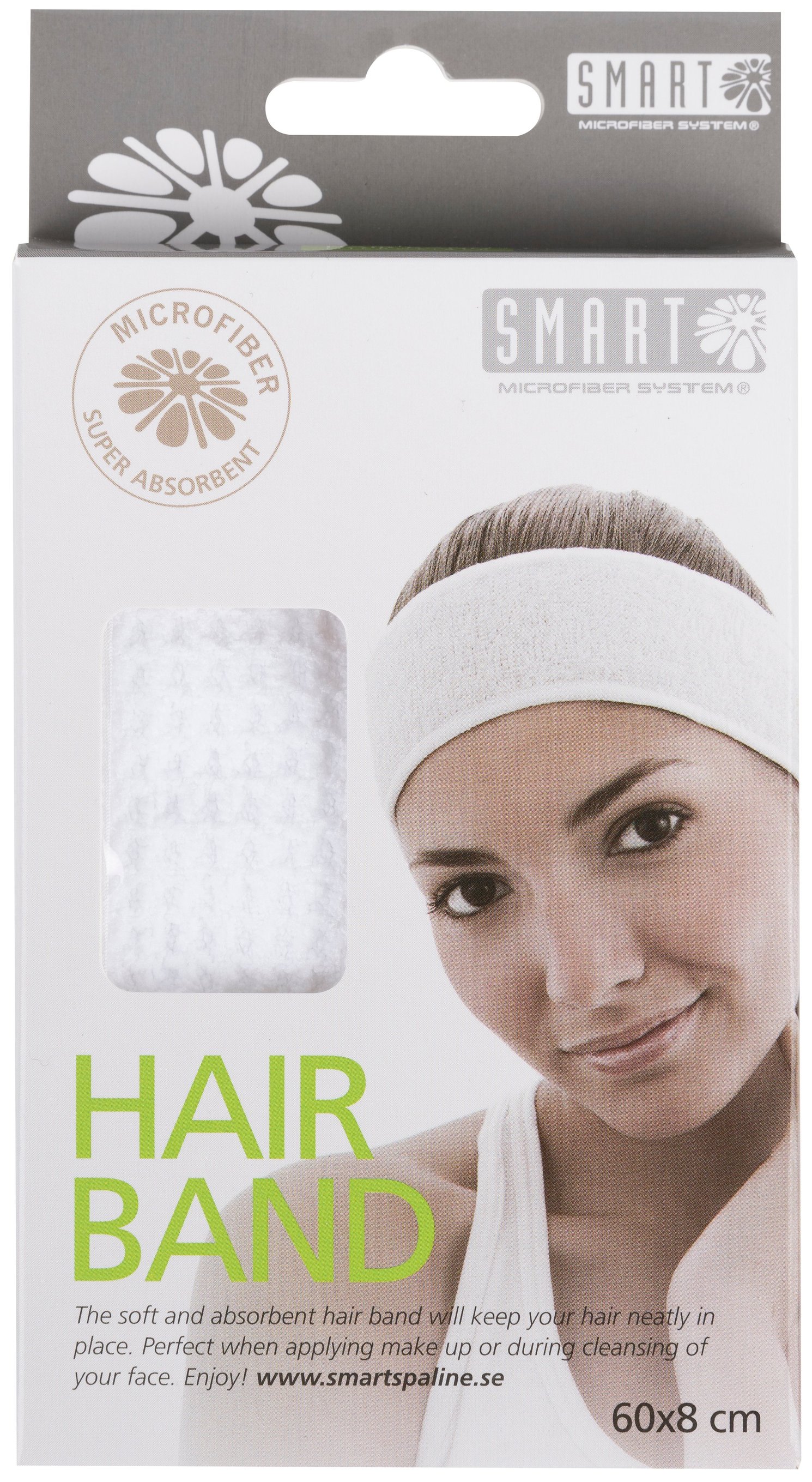 Smart Microfiber Hårband Vit 1 st