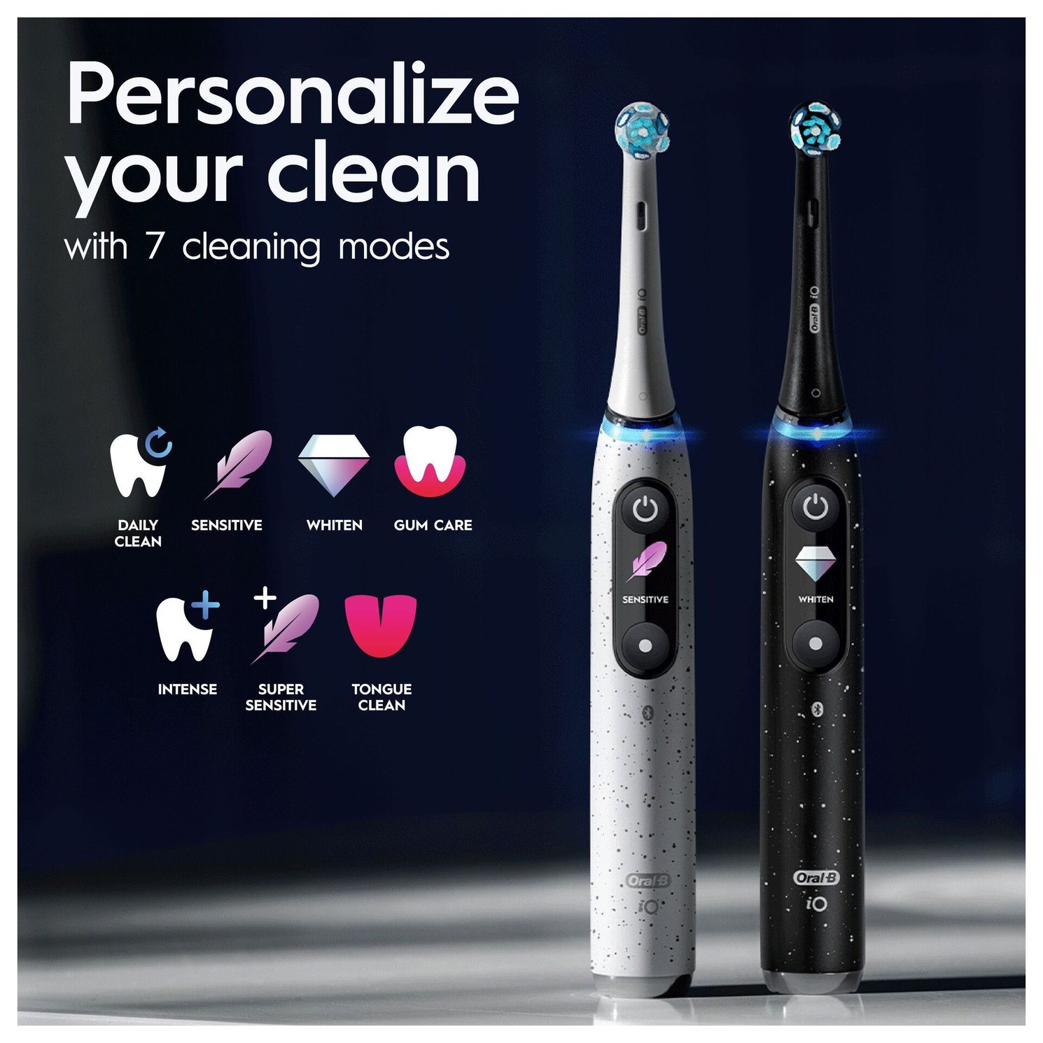 Oral-B iO 10 Eltandborste Cosmic Black, 1 tandborsthuvud, 1 laddningsbart resefodral