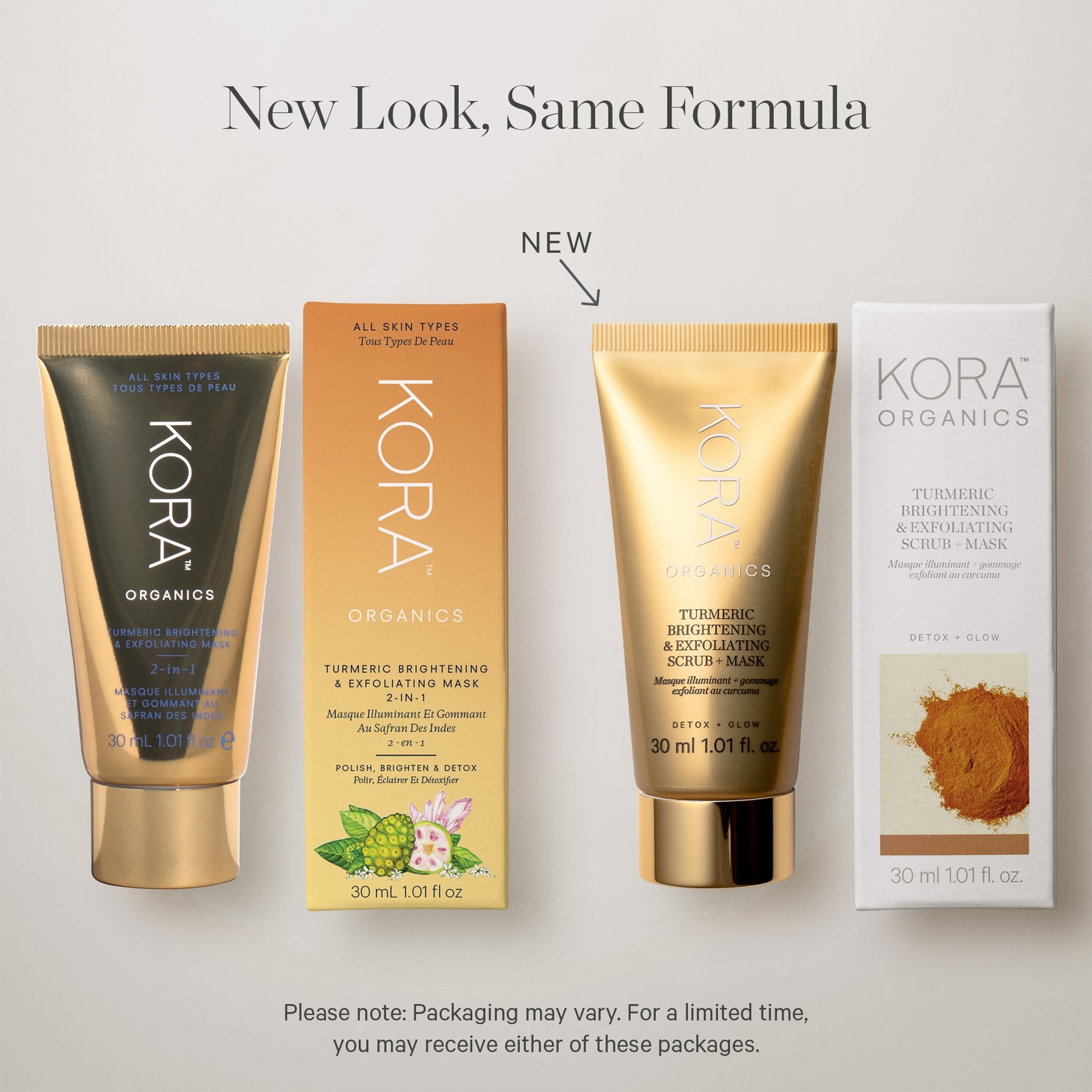 KORA ORGANICS Turmeric Brightening & Exfoliating  2-in-1 Mask 30 ml