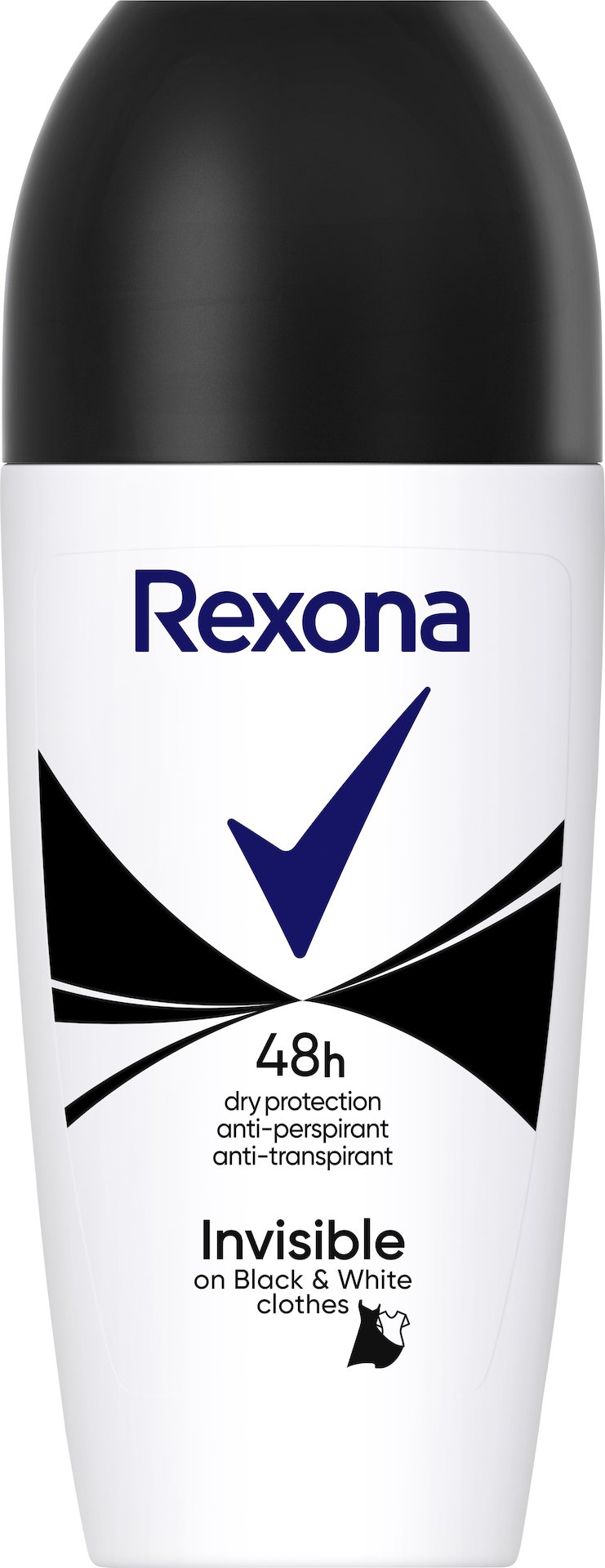 Rexona 48h Invisible On Black + White Clothes Antiperspirant Deo Roll-on 50 ml
