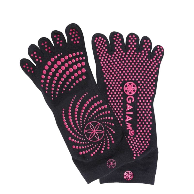 GAIAM Pink Grippy Yoga Socks Small/Medium 1 par