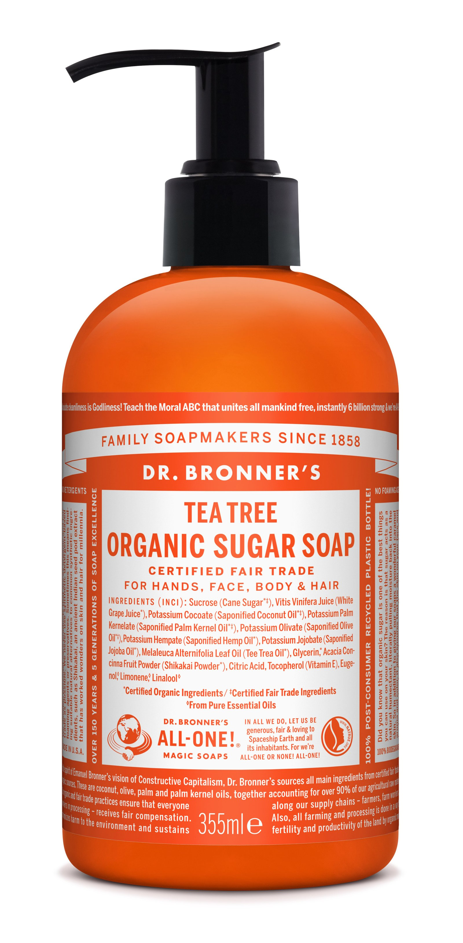 Dr. Bronner's Tea Tree Organic Sugar Soap 355 ml