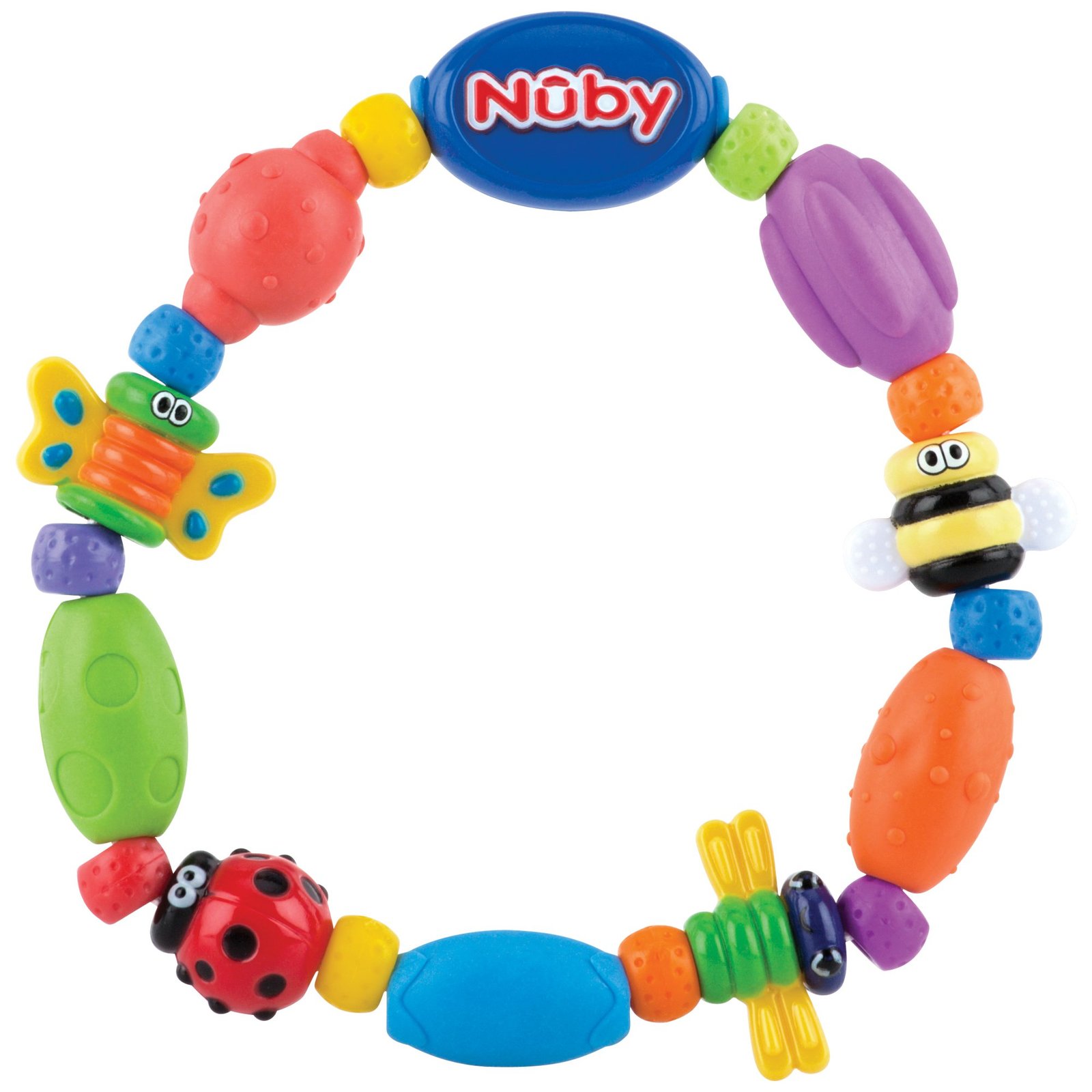 Nuby Teether Hard/Soft teether Bug-a-Loop 3m+