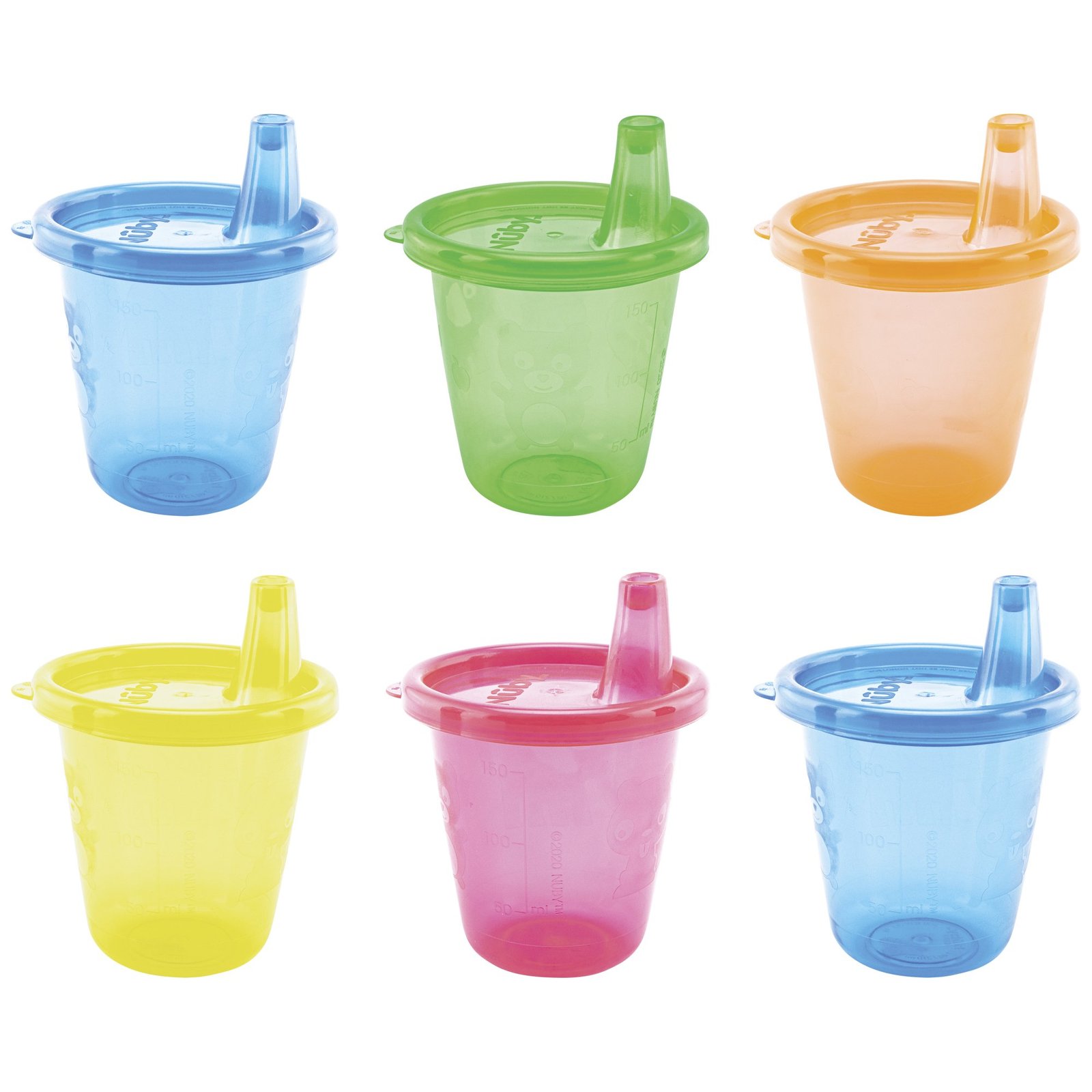 Nuby Cup Set With Free Flow Spout 210ml + 9 m 6 st