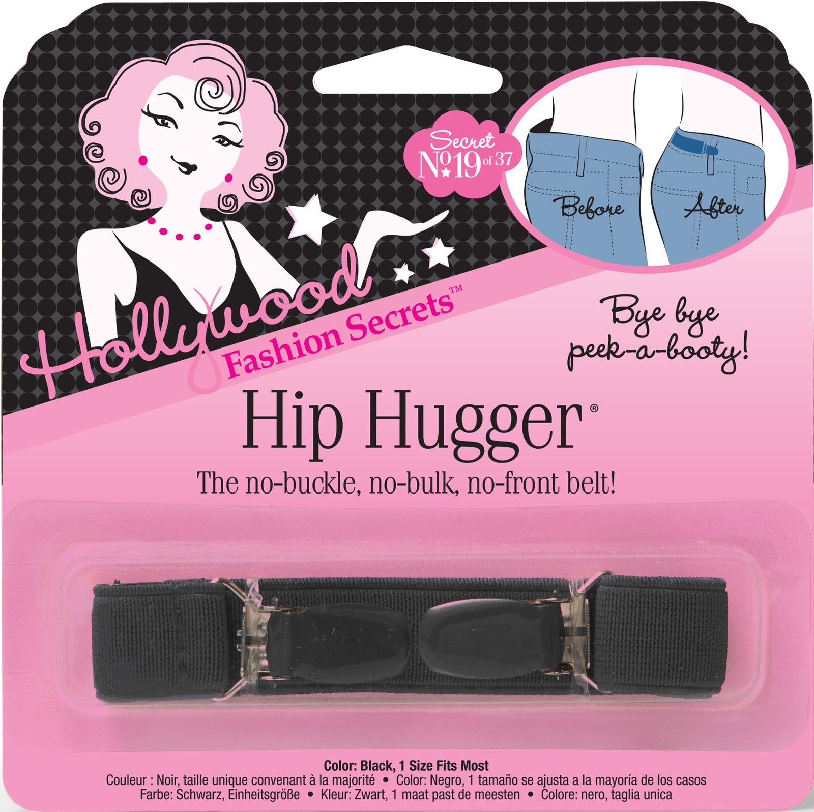 Hollywood Fashion Secrets Hip Hugger Black 1 st