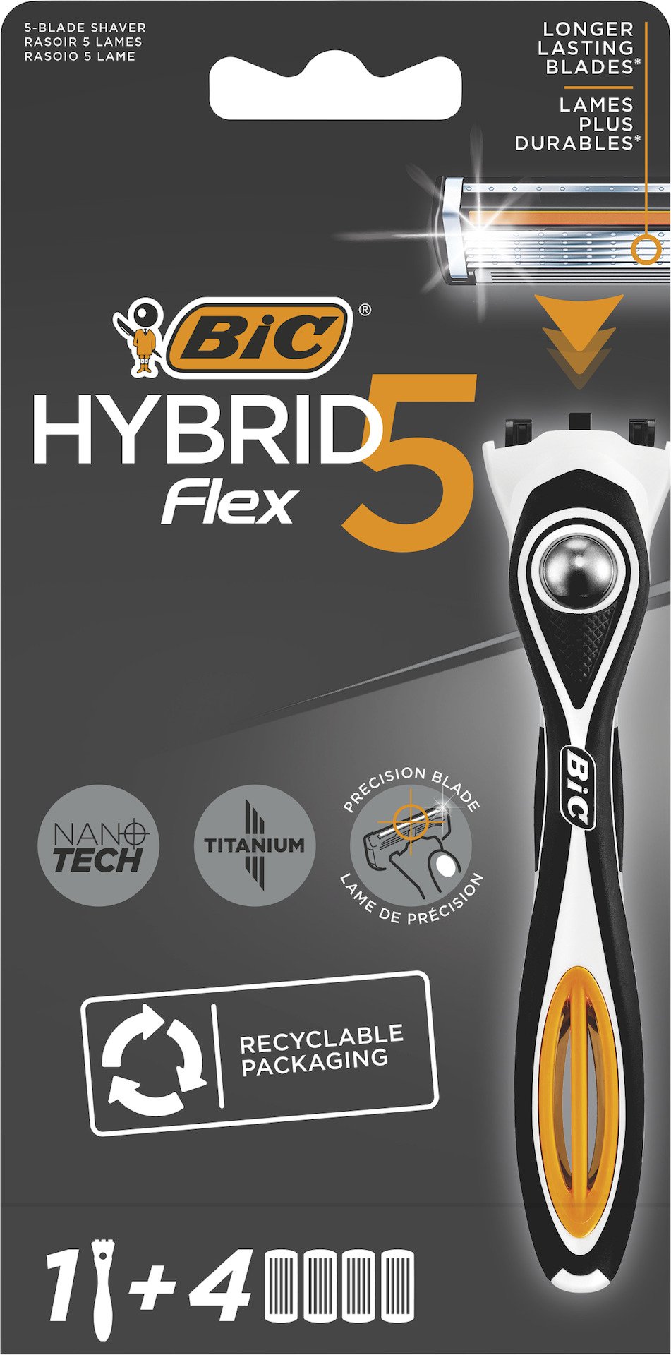 BIC Hybrid 5 Flex Rakhyvel 1 + 4