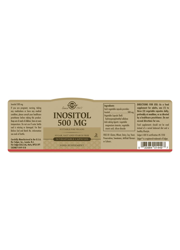 Solgar Inositol 500 mg 50 st