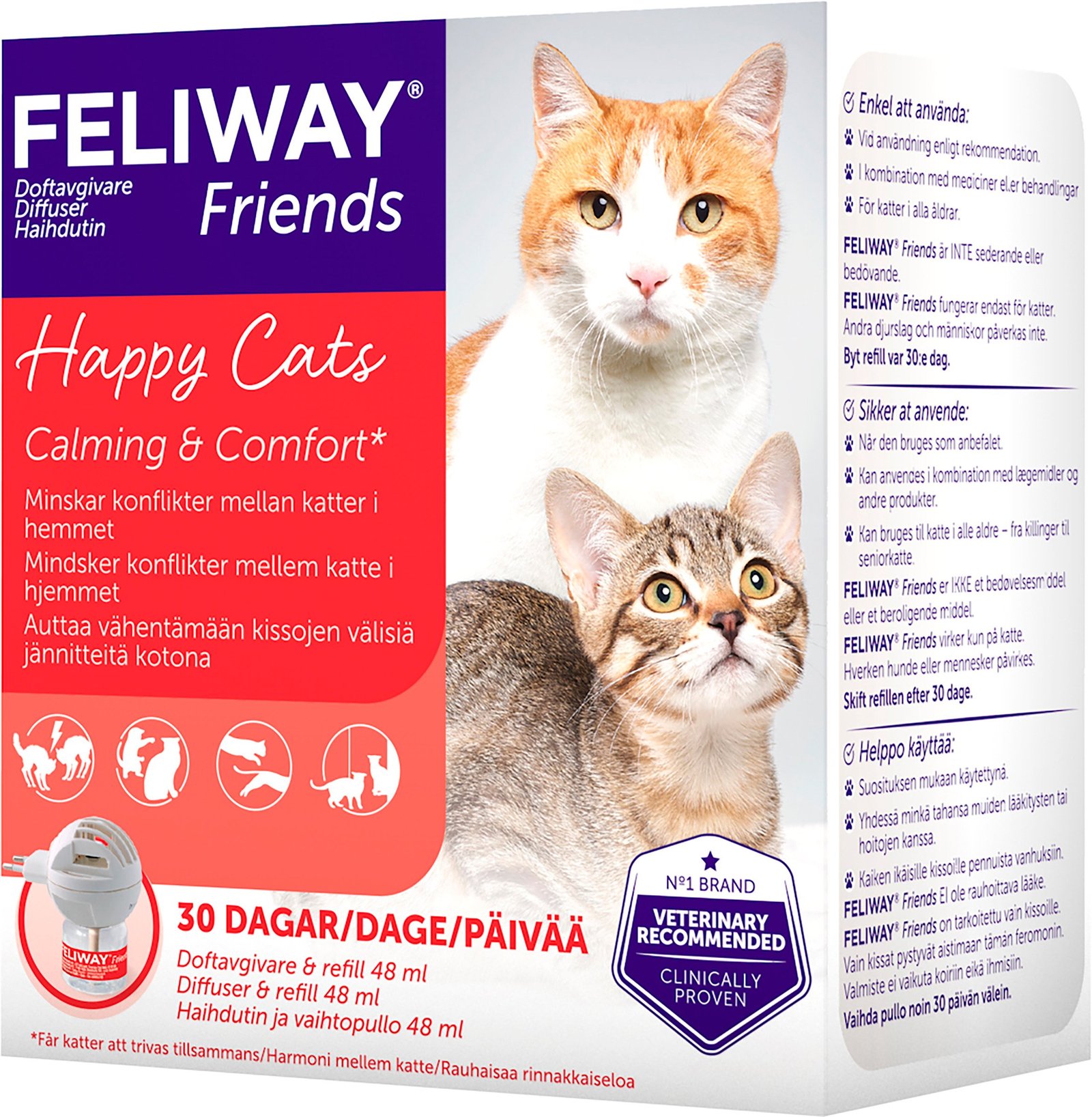 Feliway Friends Doftavgivare & Refill 48 ml