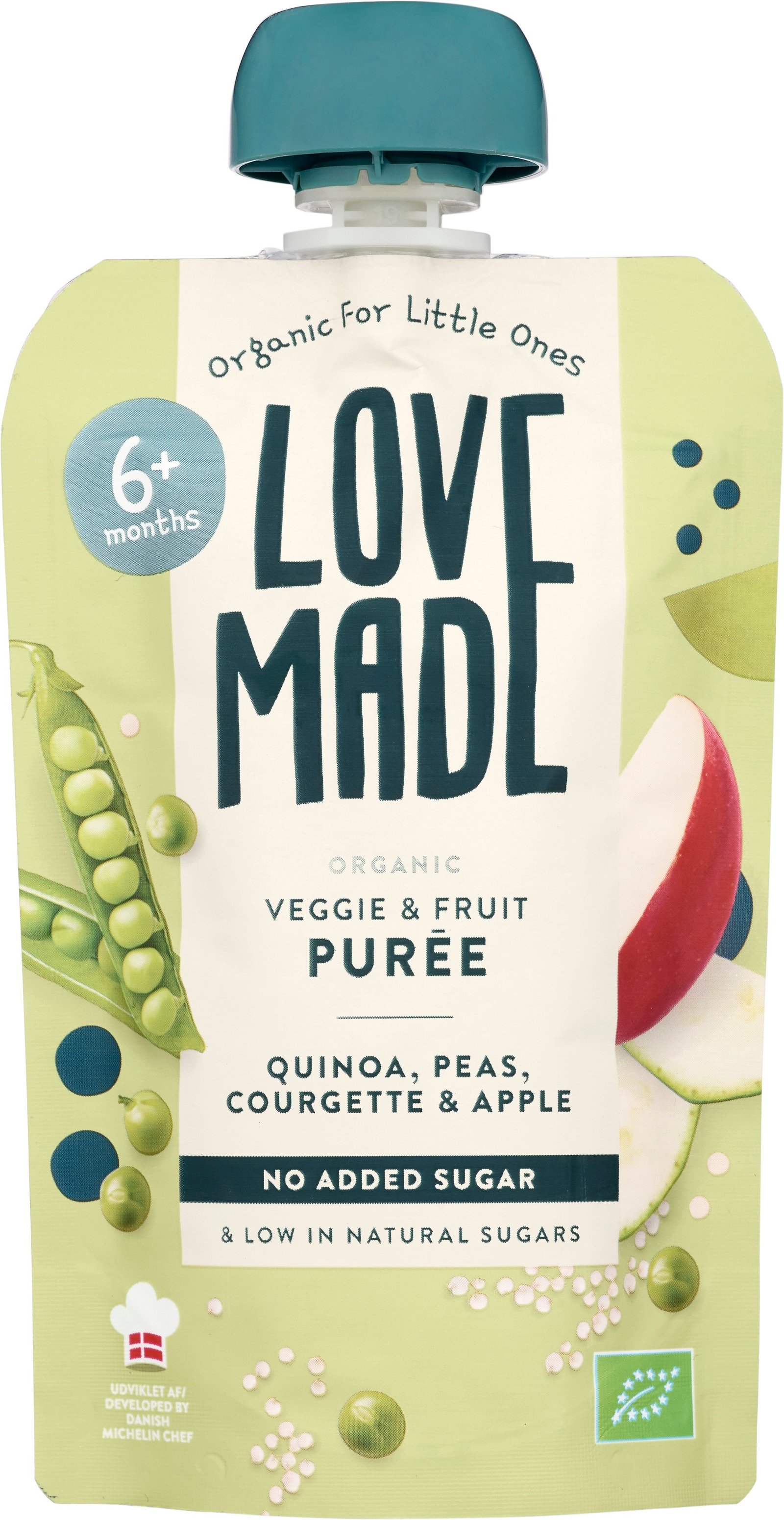LoveMade Ekologisk Purée Quinoa Ärtor Squash & Äpple 100 g