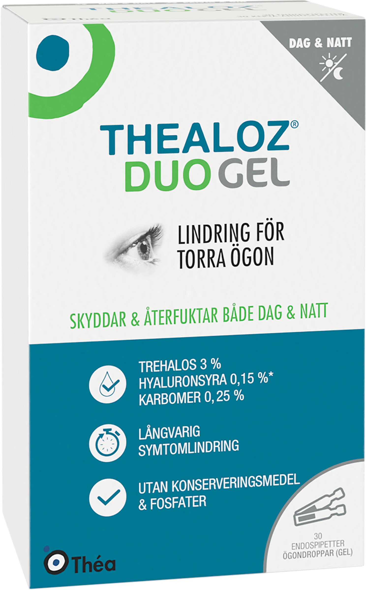 Thealoz Duo Gel Ögondroppar Pipetter 30 st