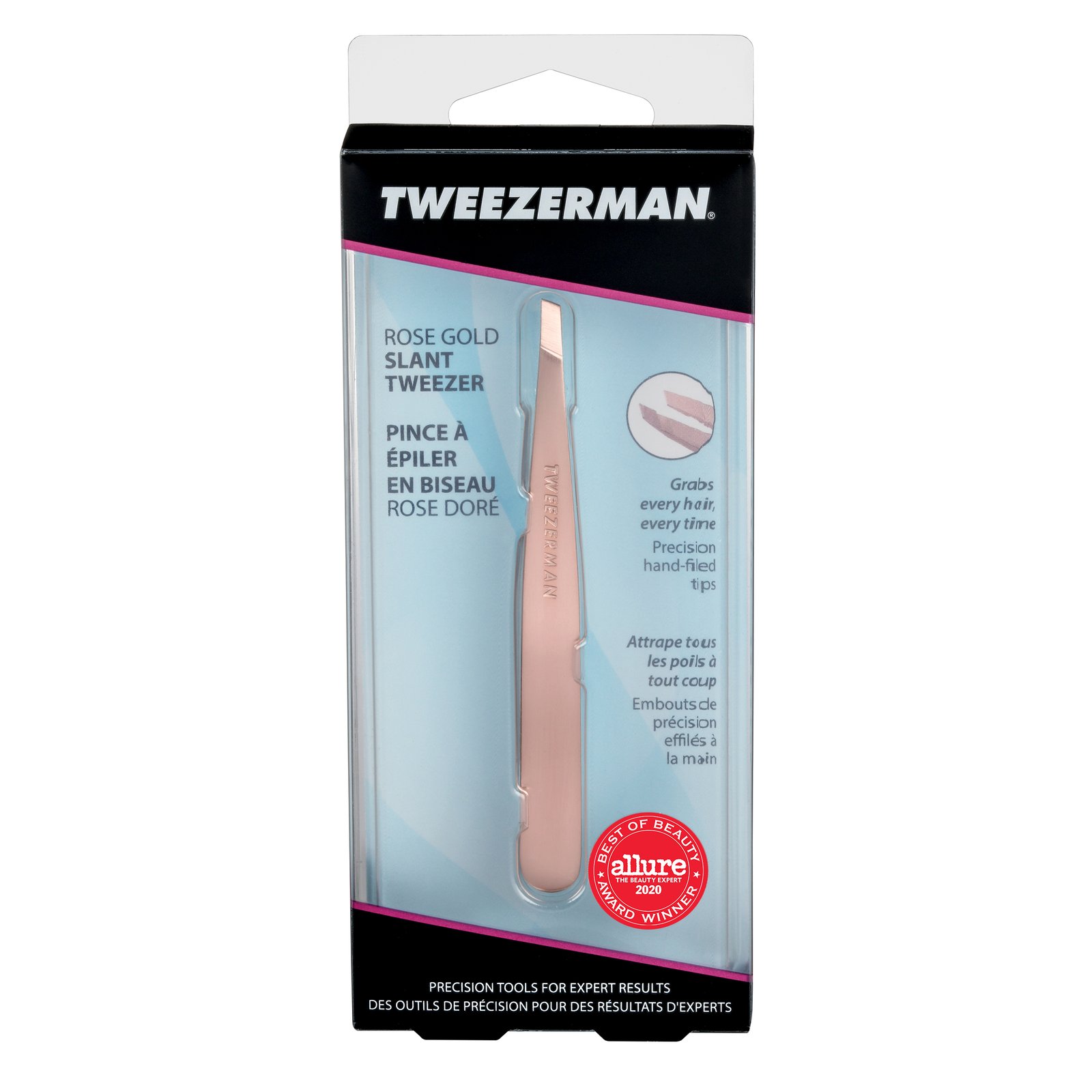 TWEEZERMAN Slant Tweezer Rose Gold 1st