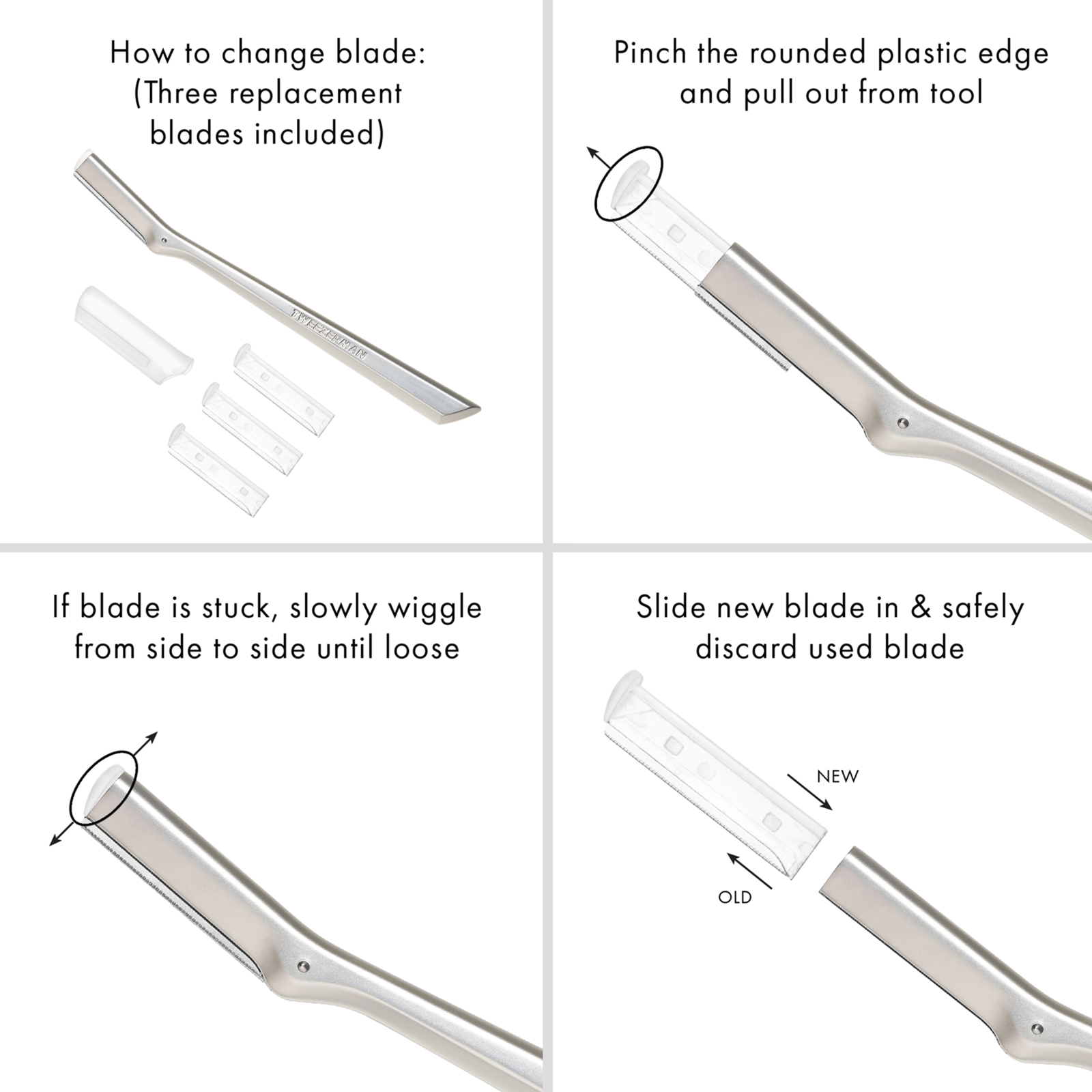 Tweezerman Facial Razor Replacement Blades