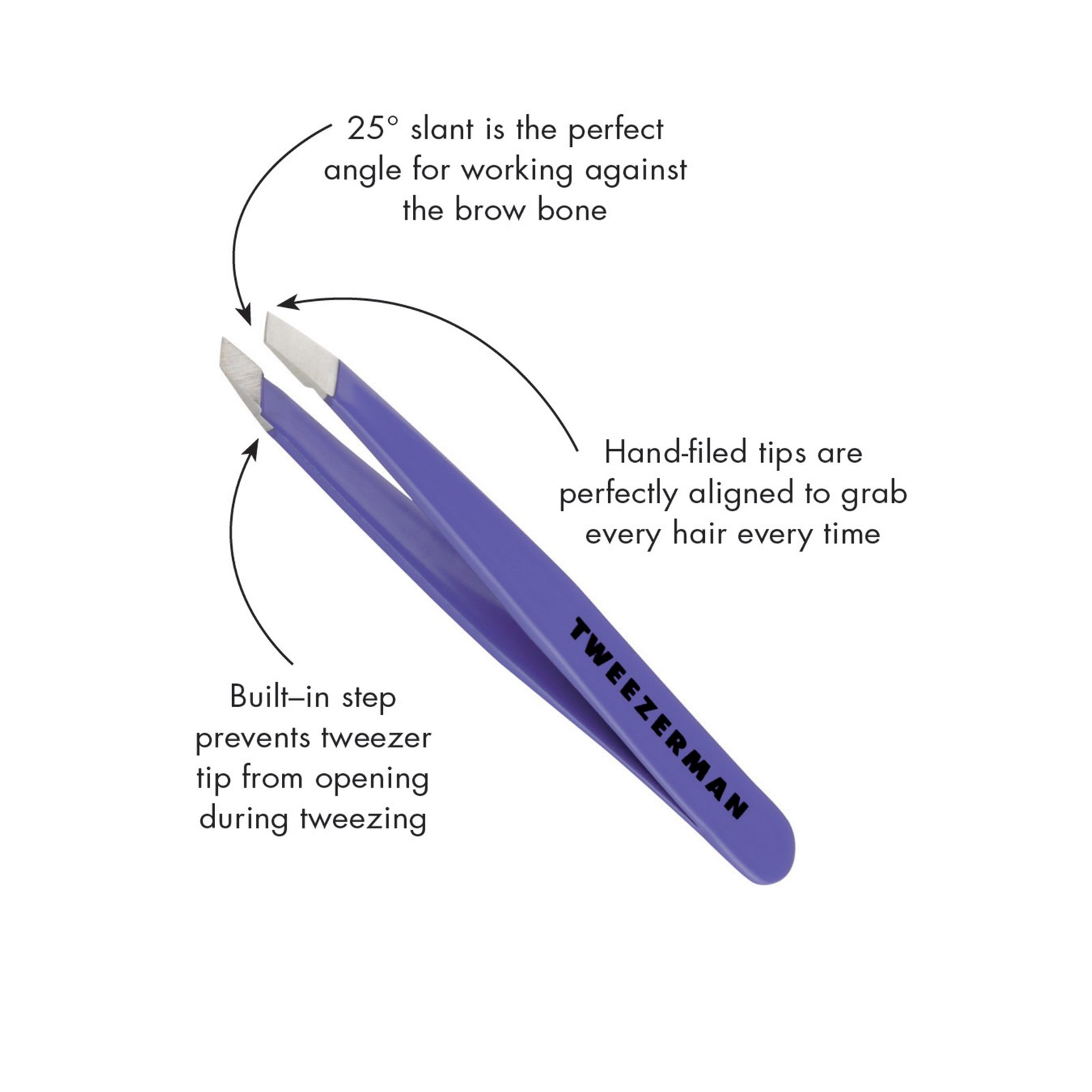 TWEEZERMAN Mini Slant Tweezer Blooming Lilac 1st