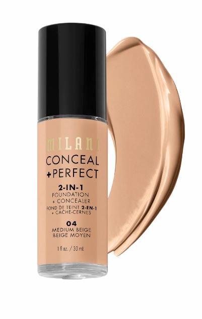 Milani Conceal + Perfect 2-in-1 Foundation & Concealer 04 Medium Beige 30 ml