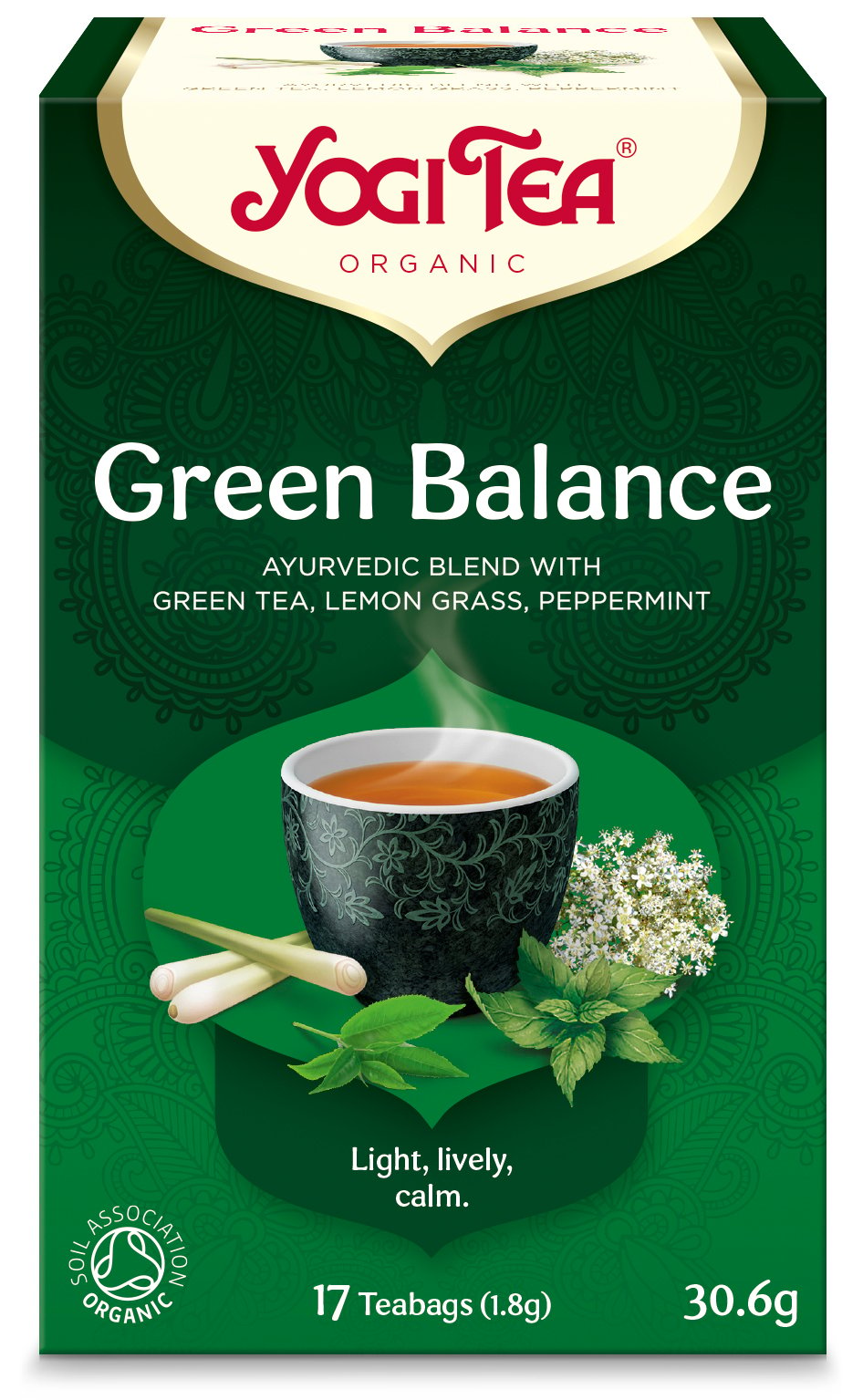 Yogi Tea Ayuvediskt Ekologiskt Grönt te med aromatisk kombucha 17 påsar