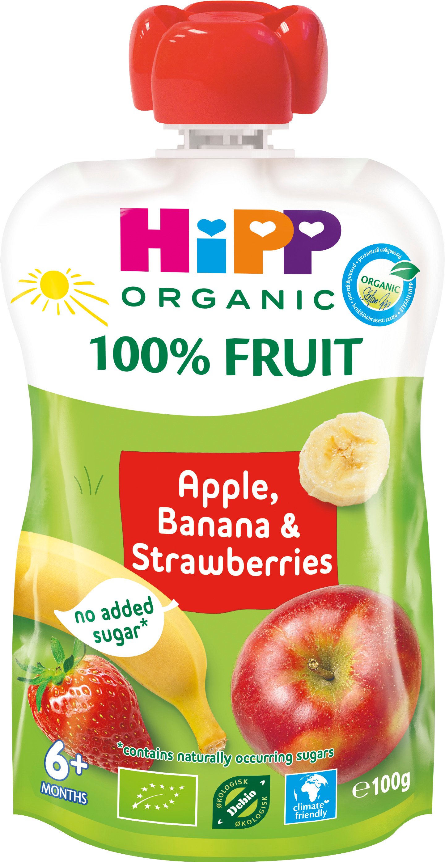 HiPP Smoothie Äpple Banan & Jordgubb 100 g