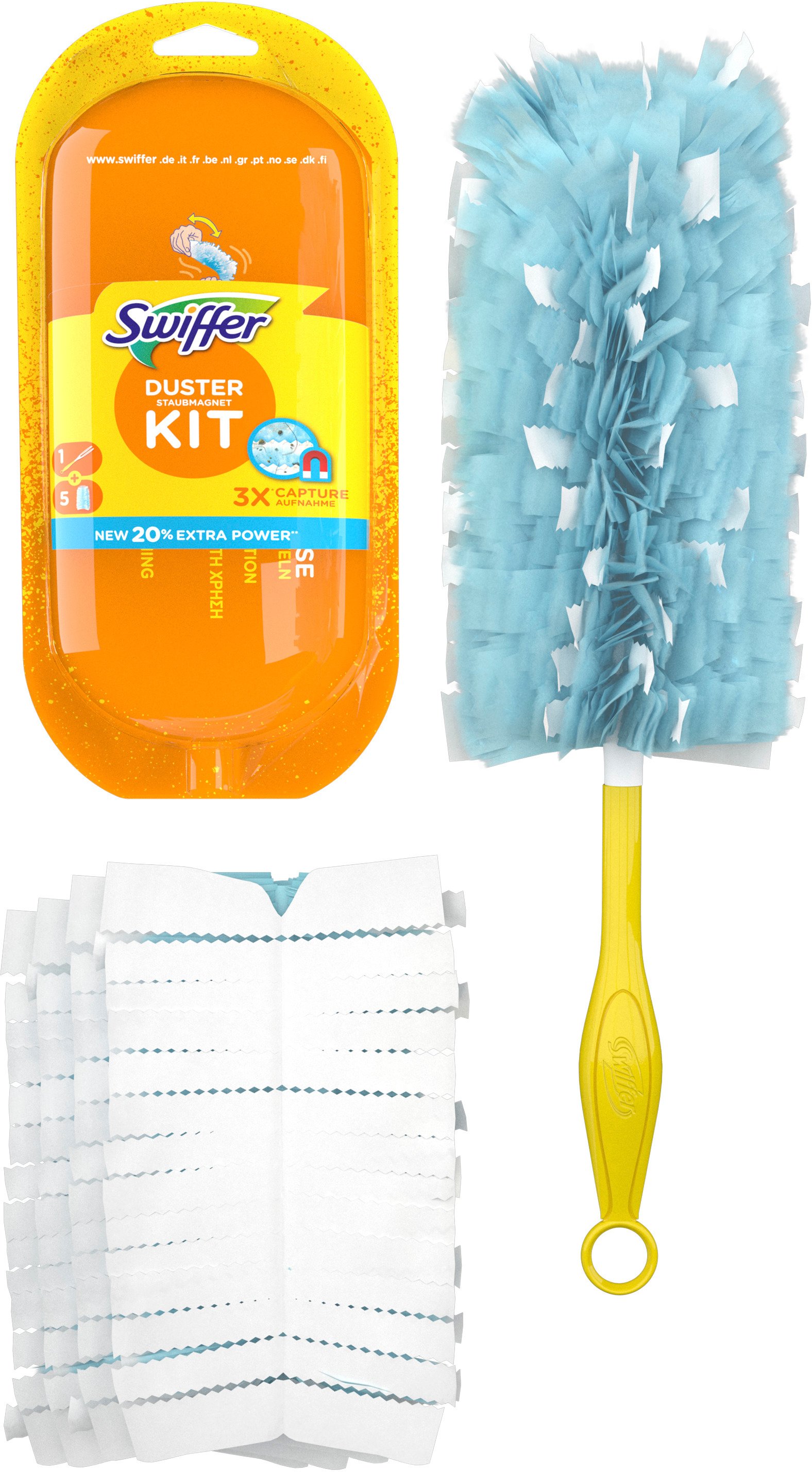 Swiffer Duster Dammvippa Startkit, 1 Dammvippa + 5 Refiller