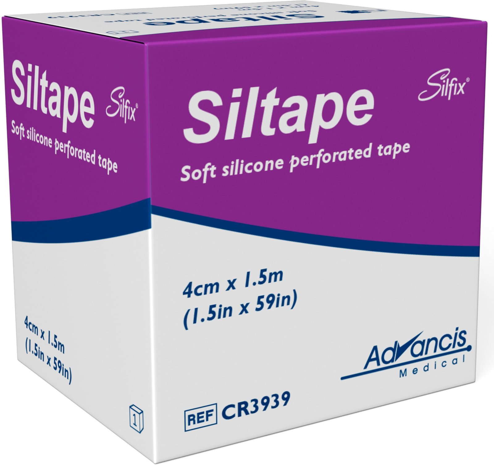 Siltape Medicinsk Silikontejp 4 cm x 1,5 m
