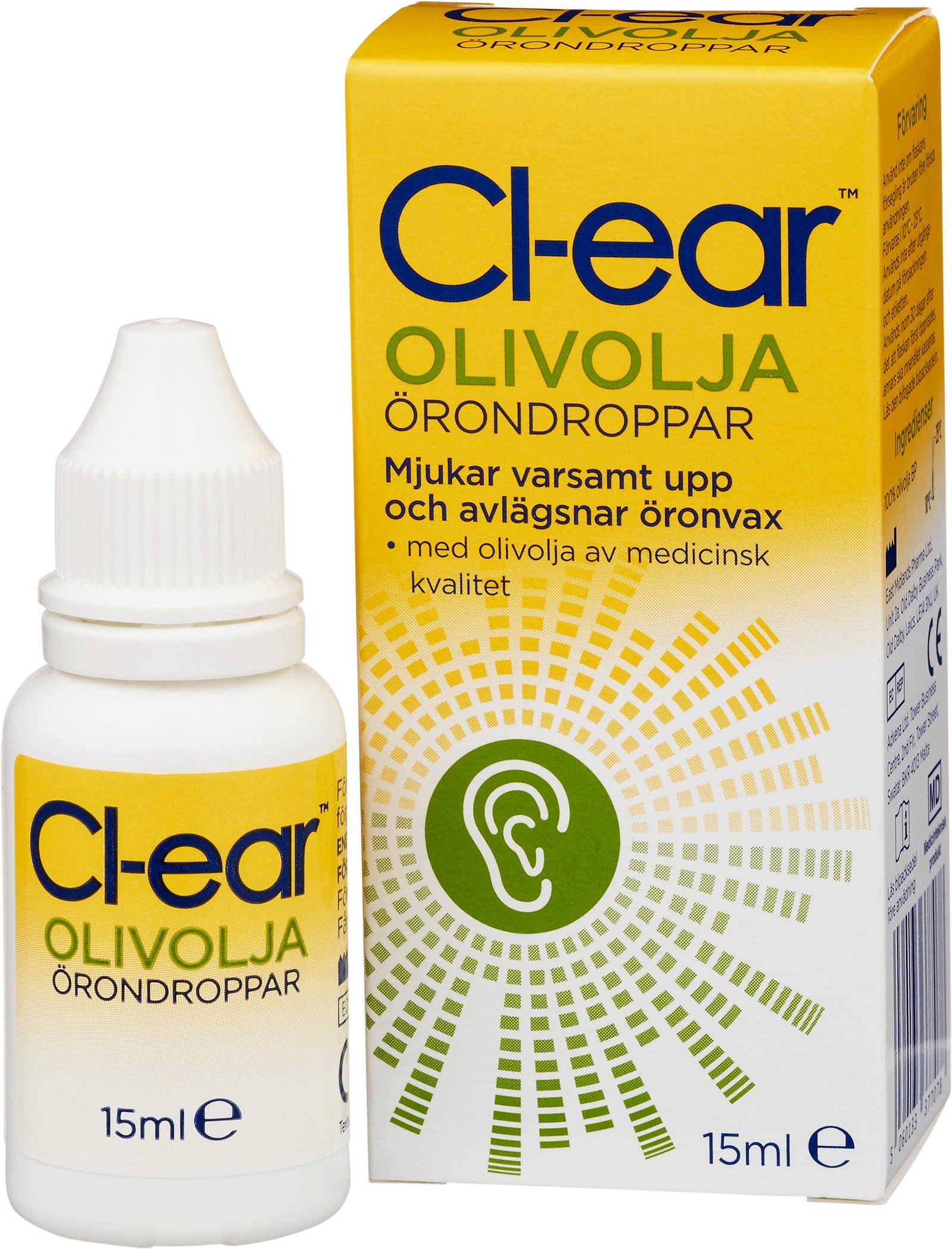 Cl-ear Olivolja Örondroppar 15 ml