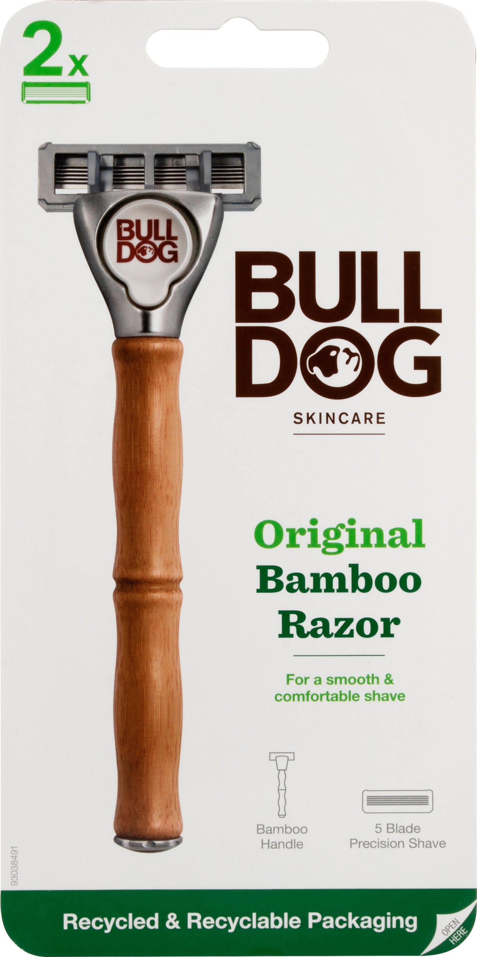 Bulldog Original Bamboo Razor 1 rakhyvel & 2 rakblad