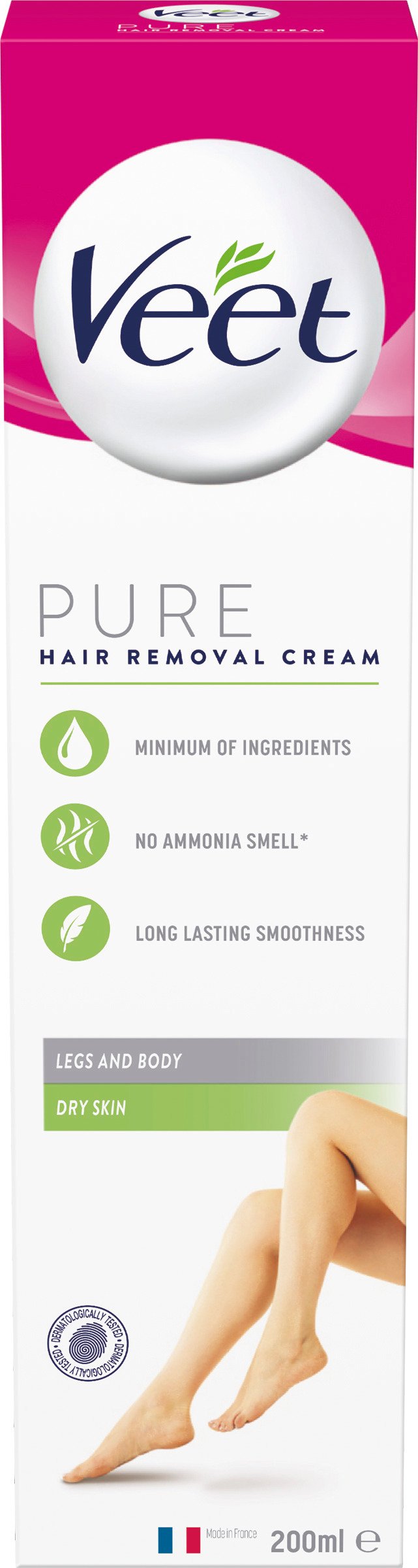 Veet Pure Hair Removal Cream Dry Skin Body & Legs 200 ml