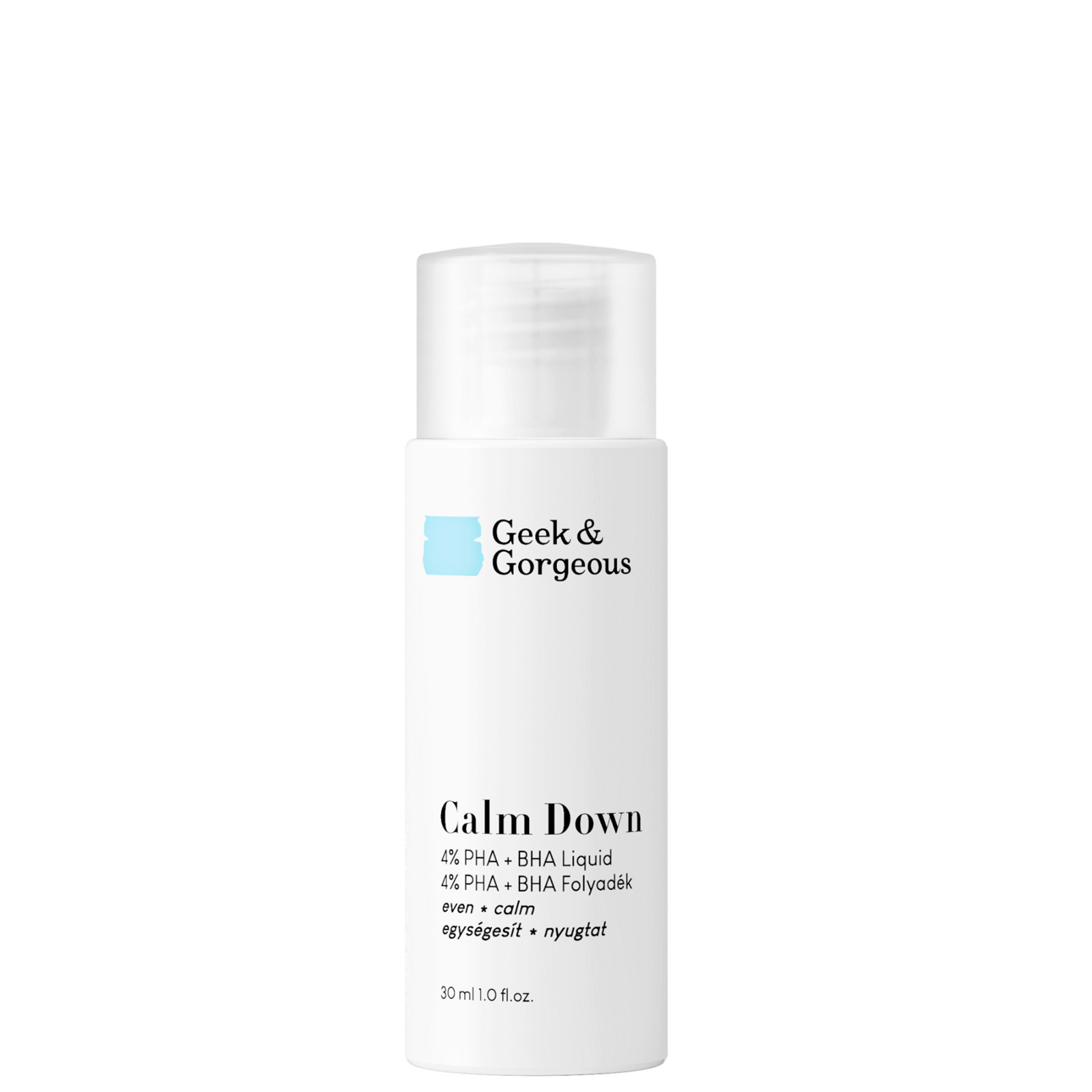Geek & Gorgeous Calm Down 4% PHA + BHA Liquid  30 ml