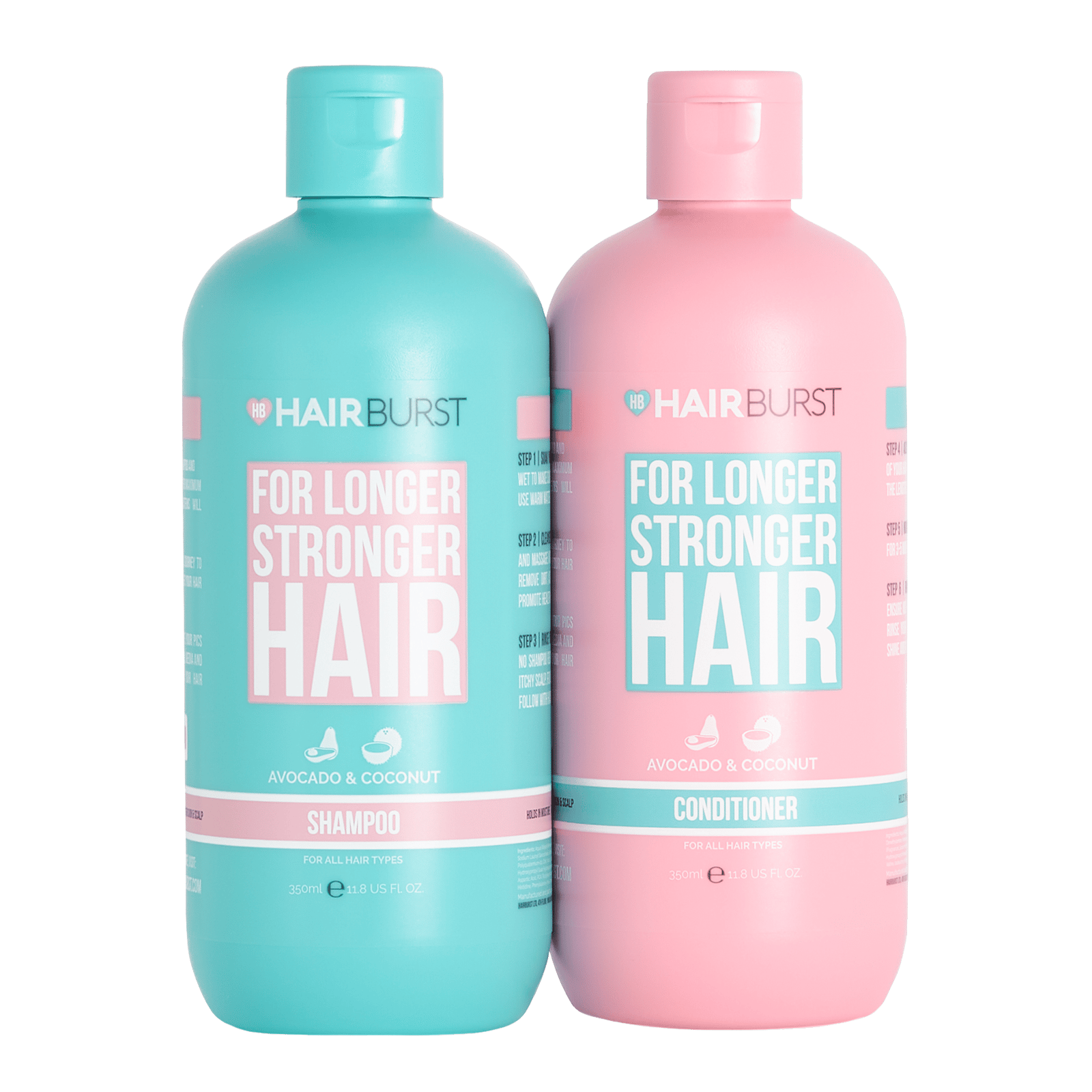 Hairburst Schampo & Balsam Längre & Starkare Hår 350 + 350 ml