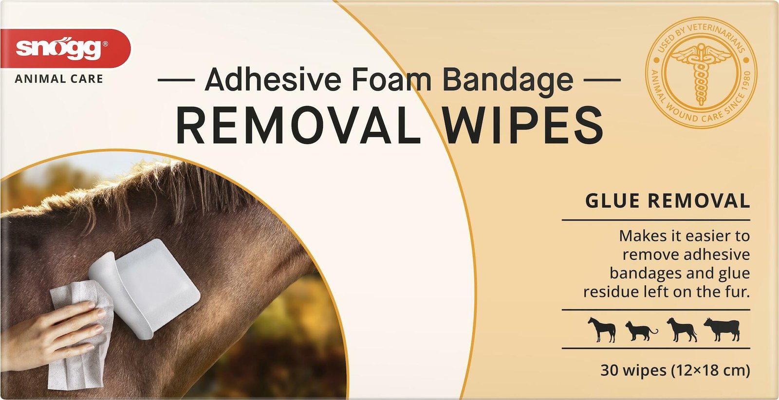 Snögg Animal Care Adhesive Removal Wipes 30 st