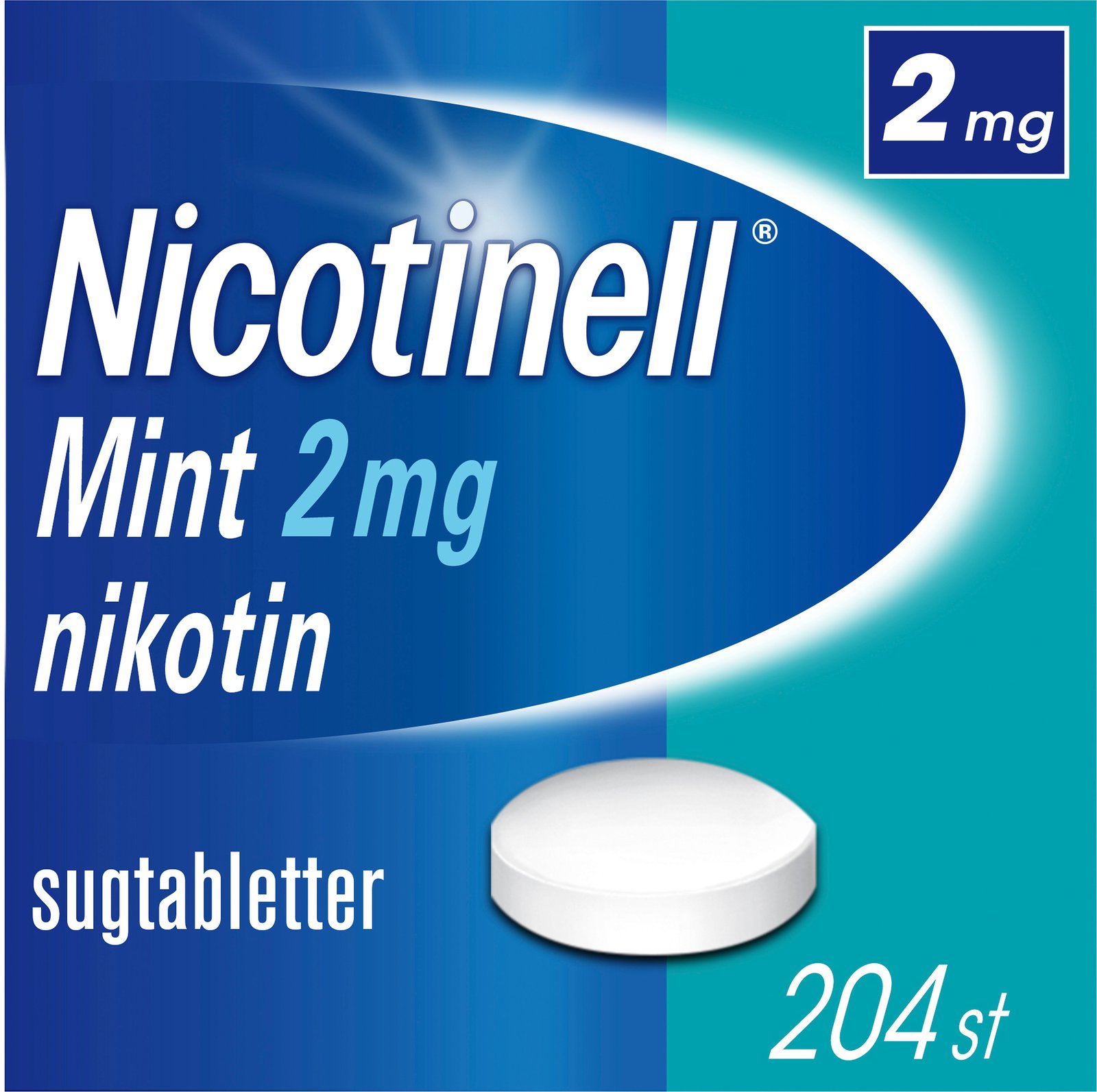 Nicotinell Mint 2 mg Nikotin Komprimerade Sugtabletter 204 st