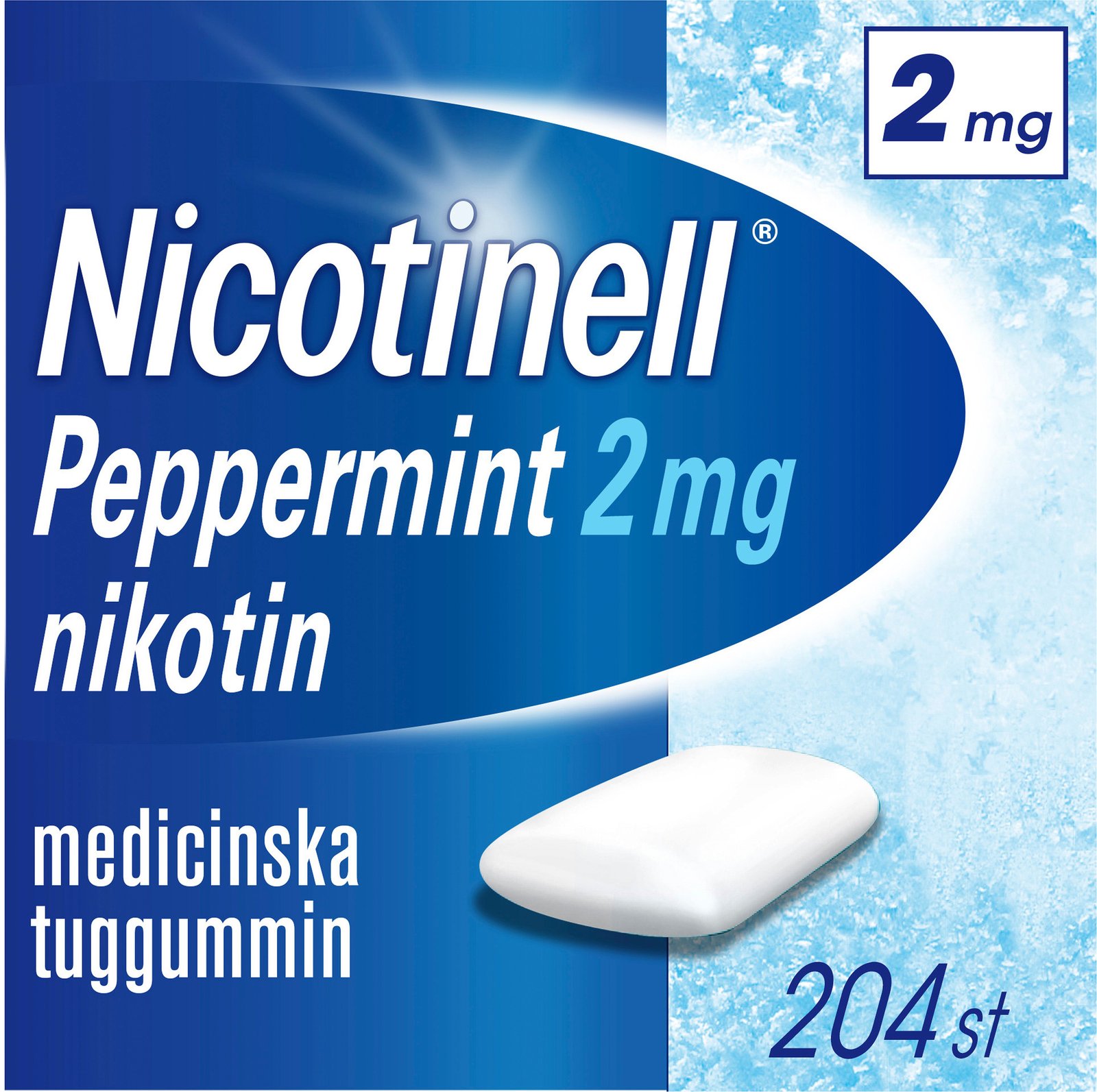 Nicotinell Peppermint 2 mg Nikotin Medicinska tuggummin 204 st