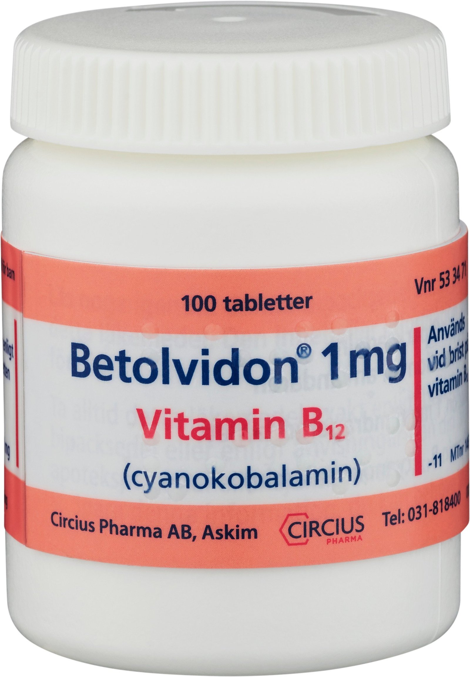 Betolvidon 1 mg 100 tabletter