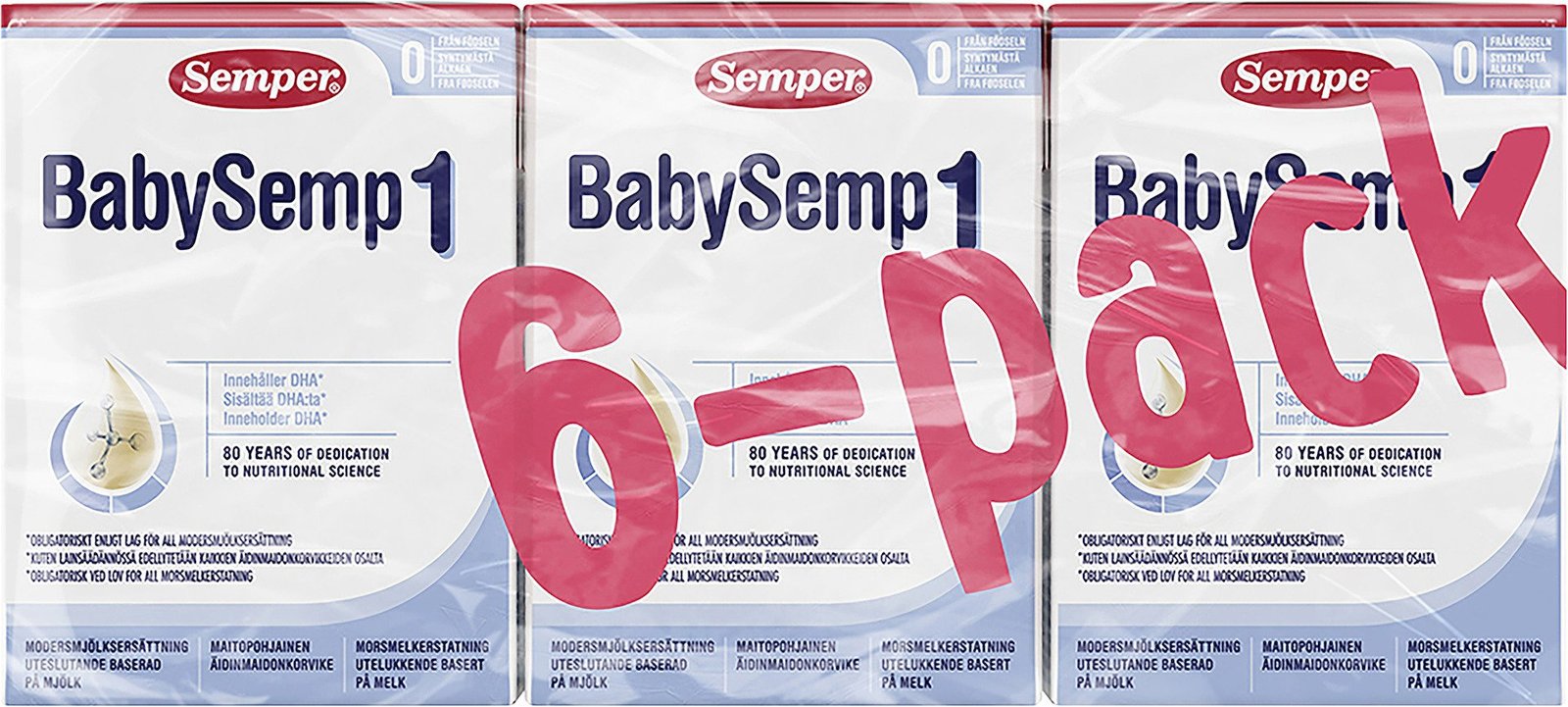 Semper BabySemp 1 Drickfärdig Modersmjölksersättning 6-pack