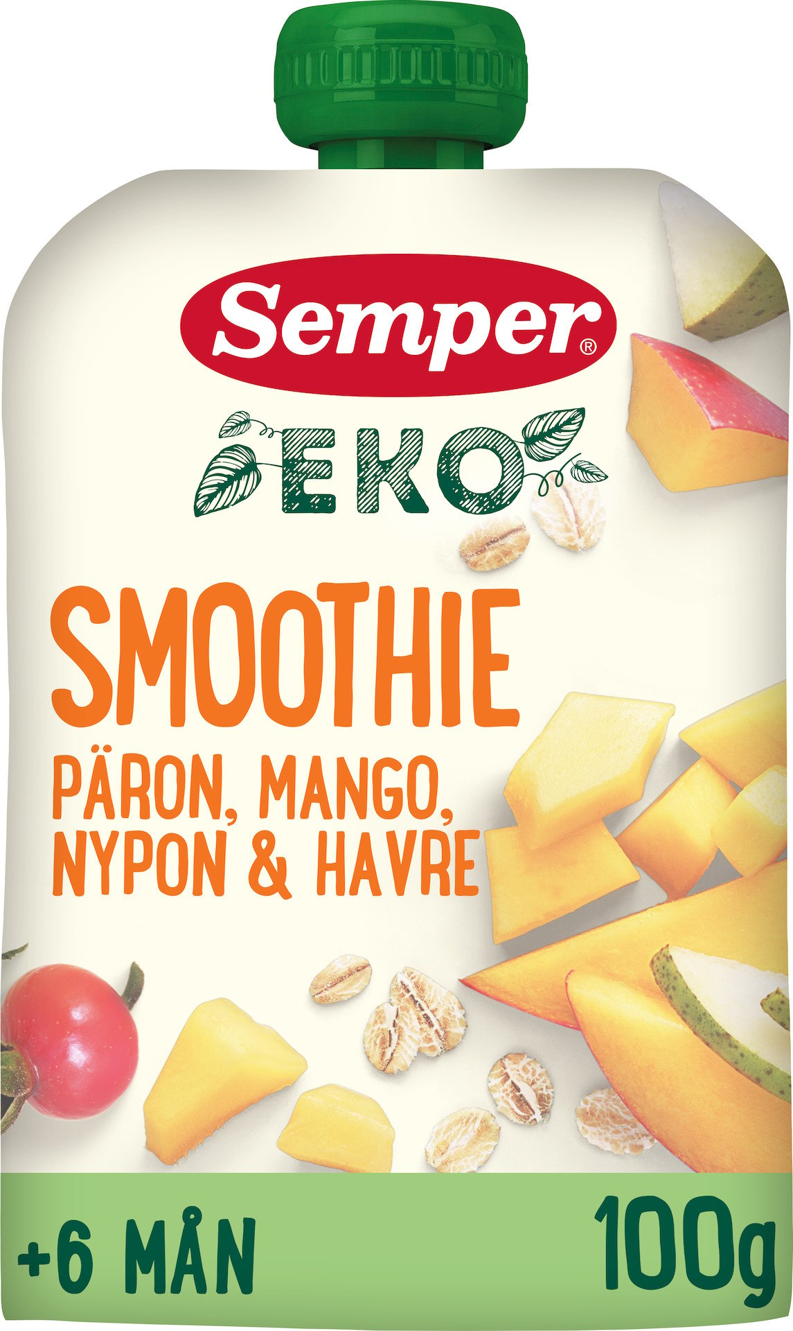 Semper EKO Smoothie Päron Mango Nypon & Havre 100 g