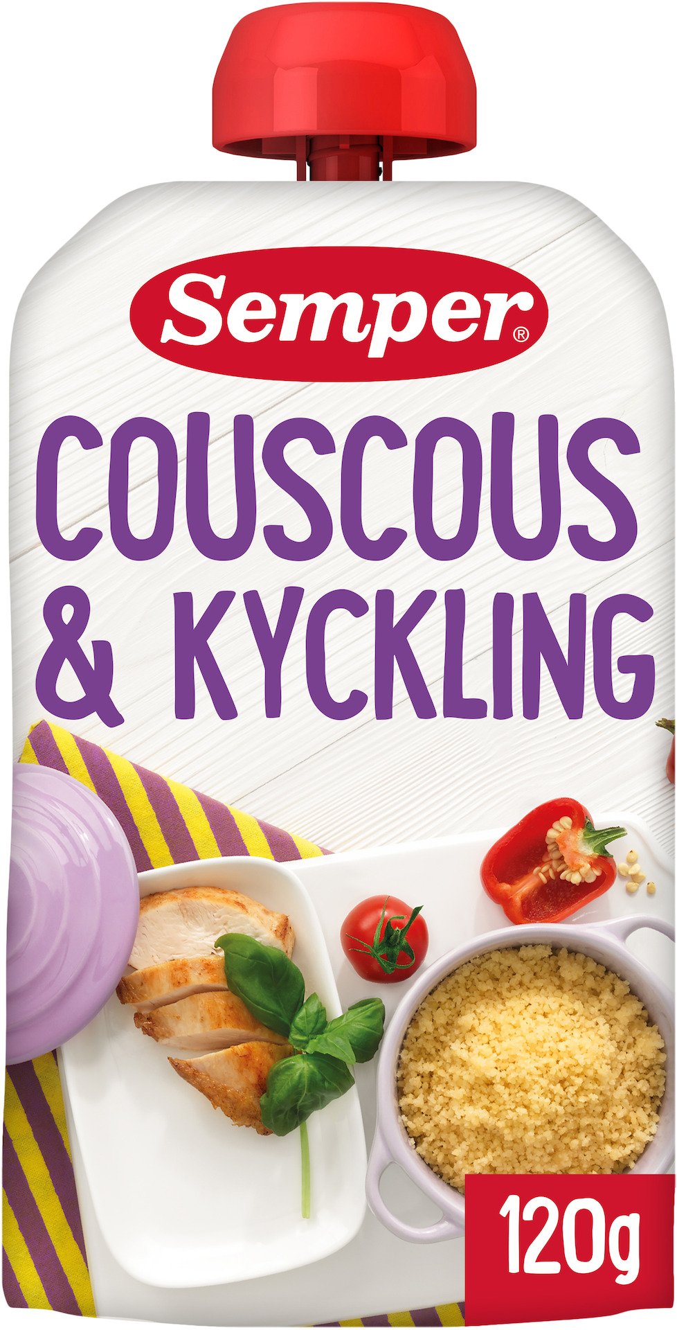 Semper Couscous & kyckling 6 mån 120 g