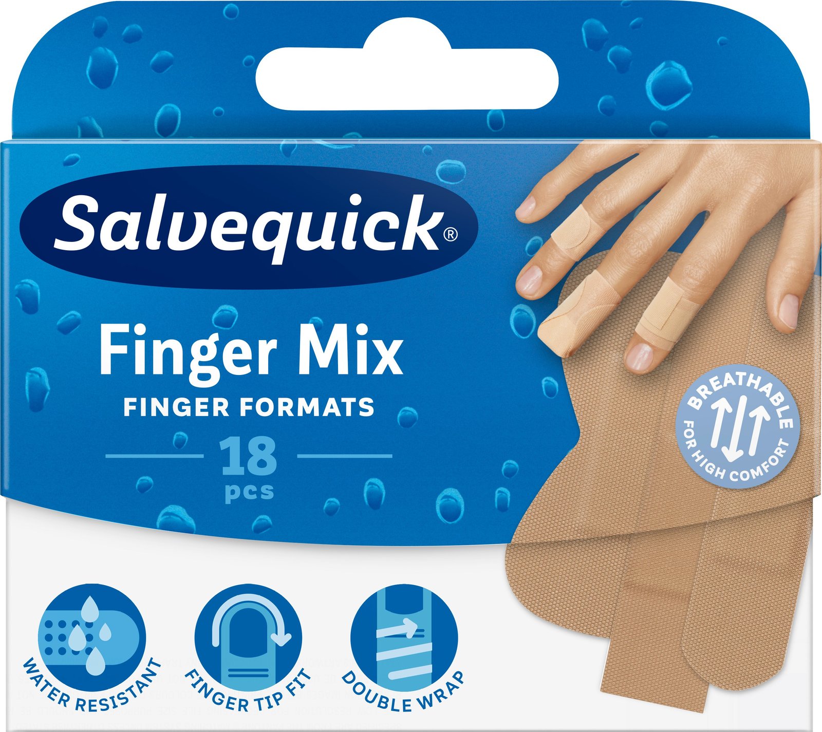 Salvequick Fingerplåster Mix 18 st