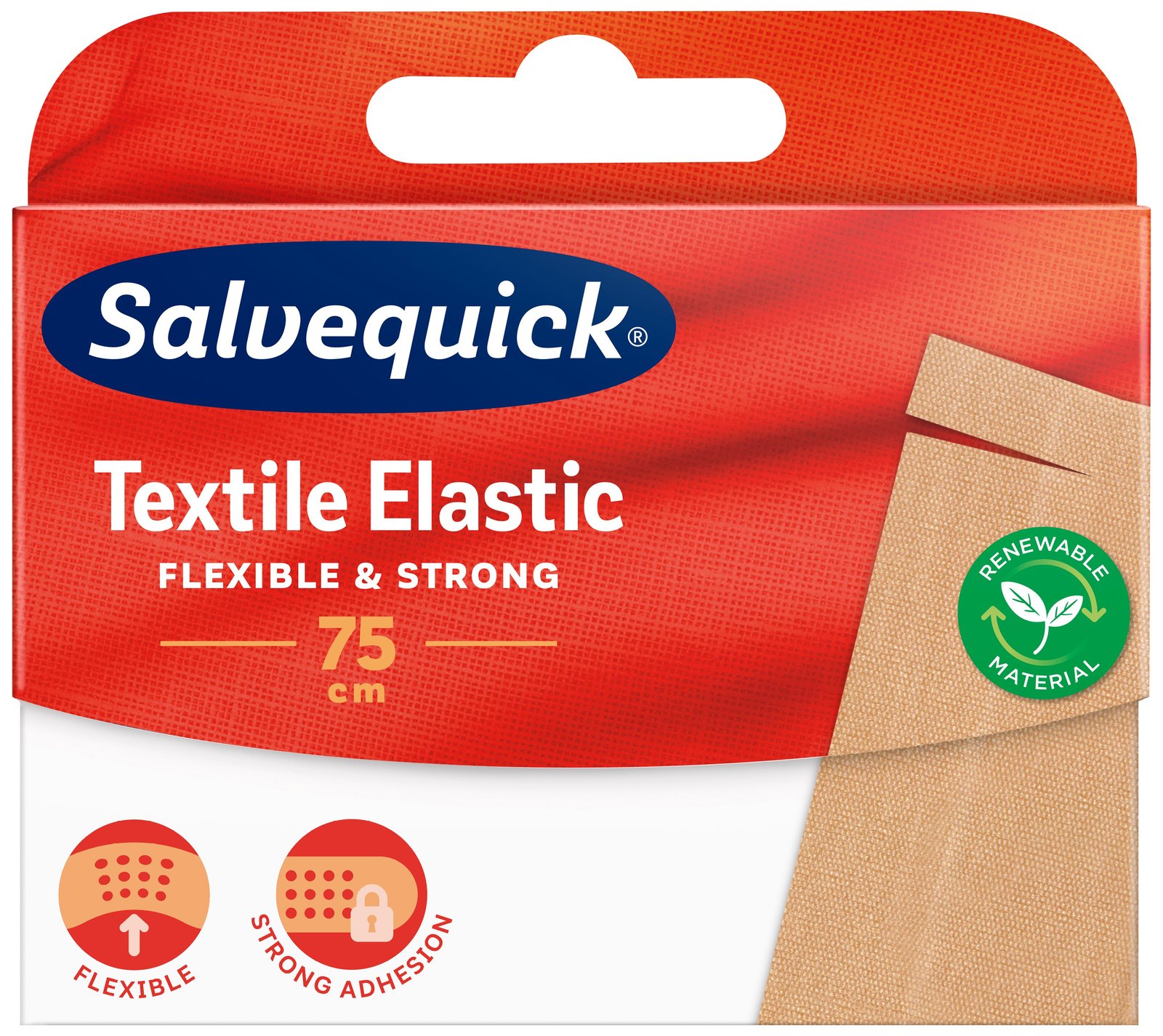 Salvequick Plåster Textil 1 x 75 cm
