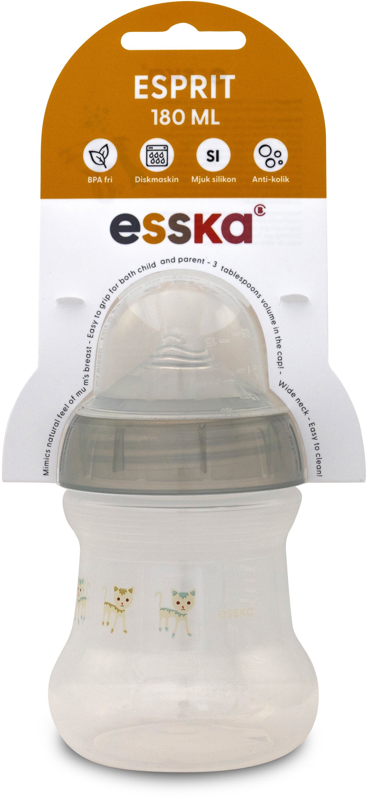 esska Esprit Anti-Kolik Nappflaska 180 ml - Olika färger