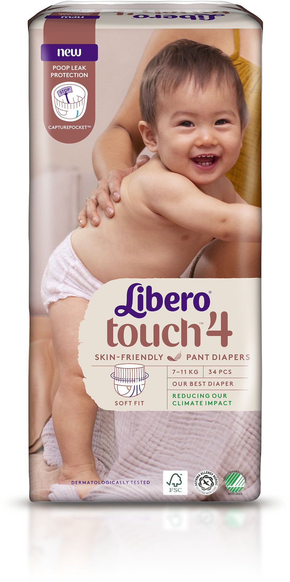 Libero Touch 4  Byxblöjor (7-11 kg) 34 st