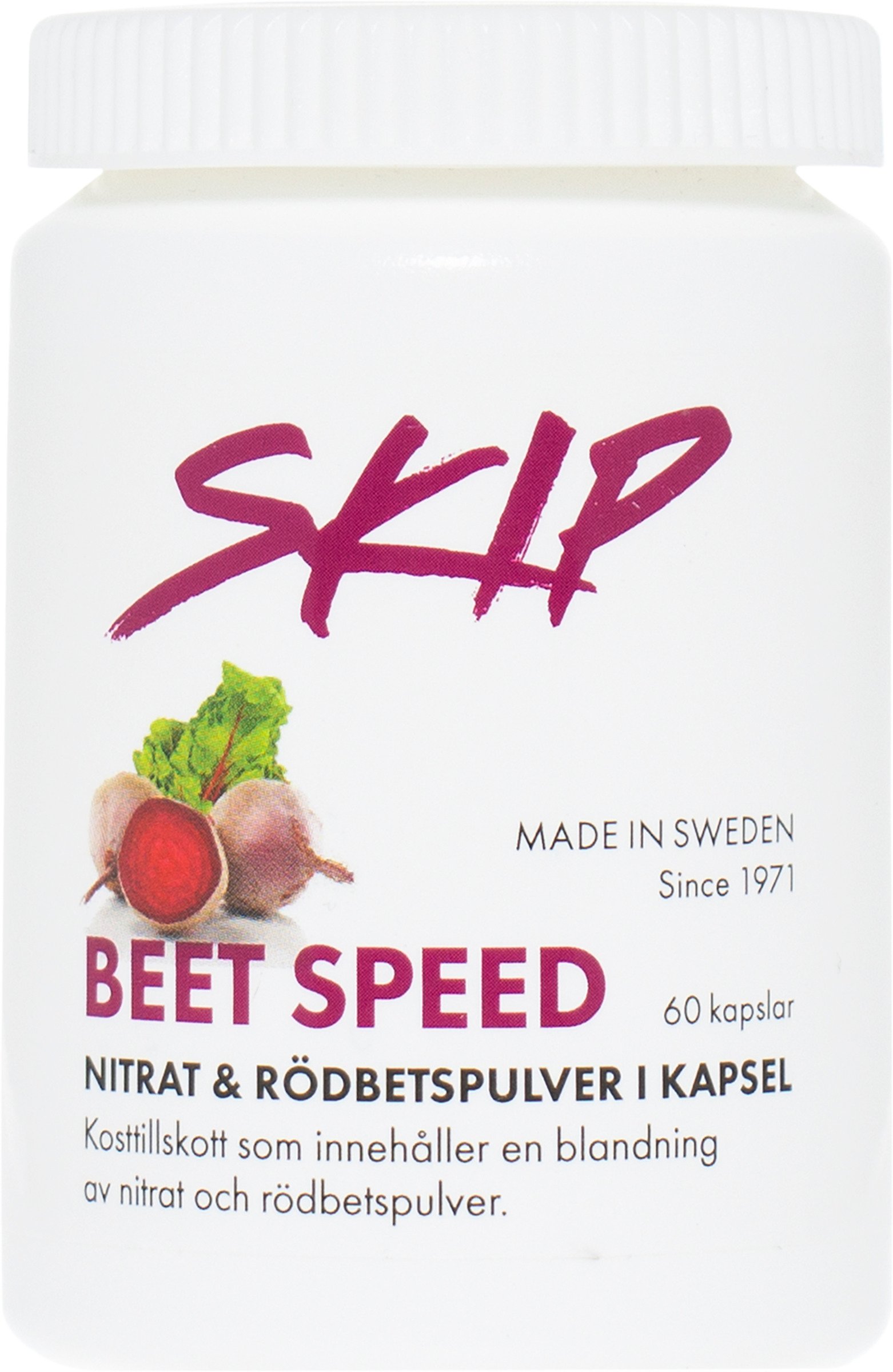 Skip BeetSpeed Nitrat & Rödbetspulver 60 kapslar