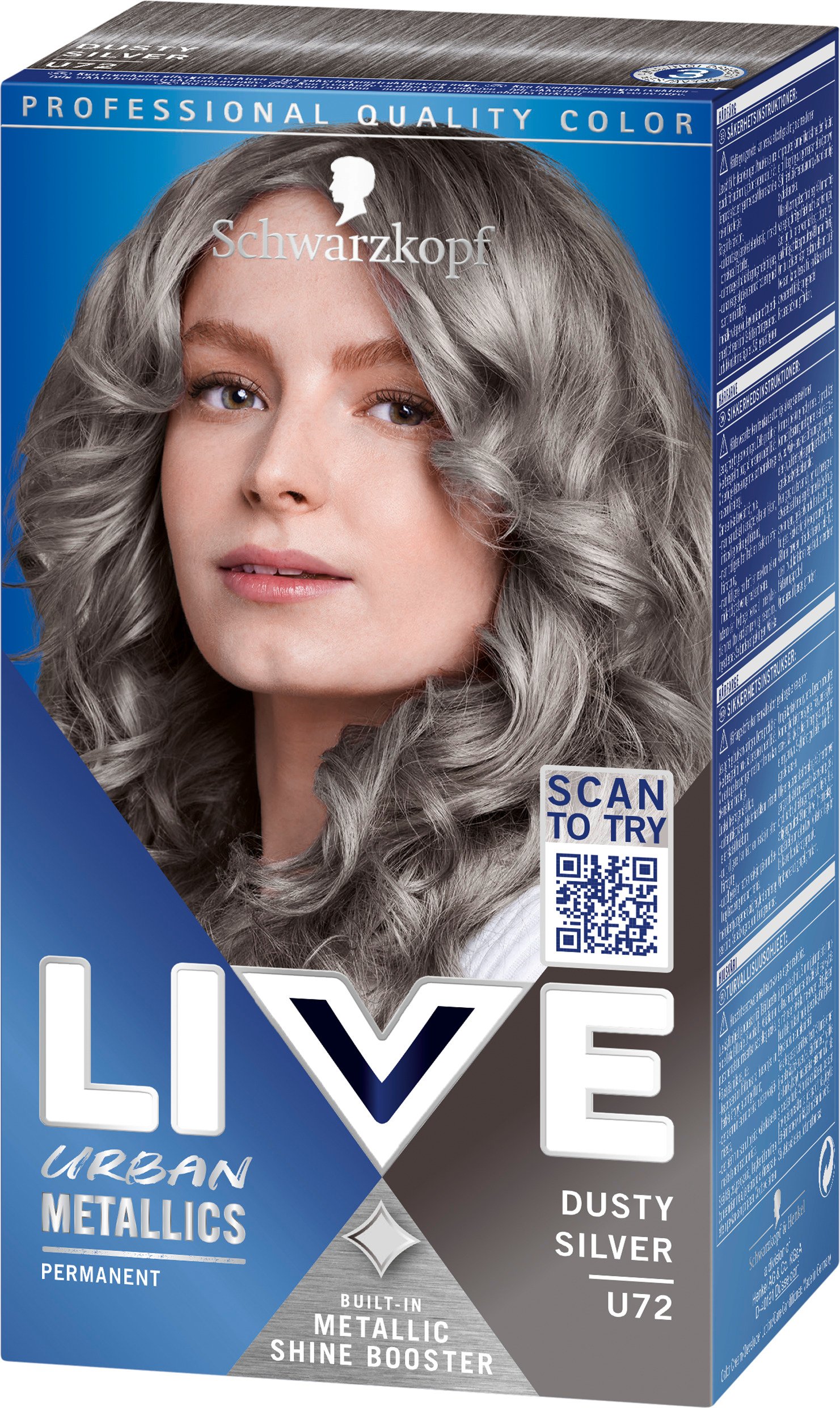 Schwarzkopf LIVE Intense Color U72 Dusty Silver