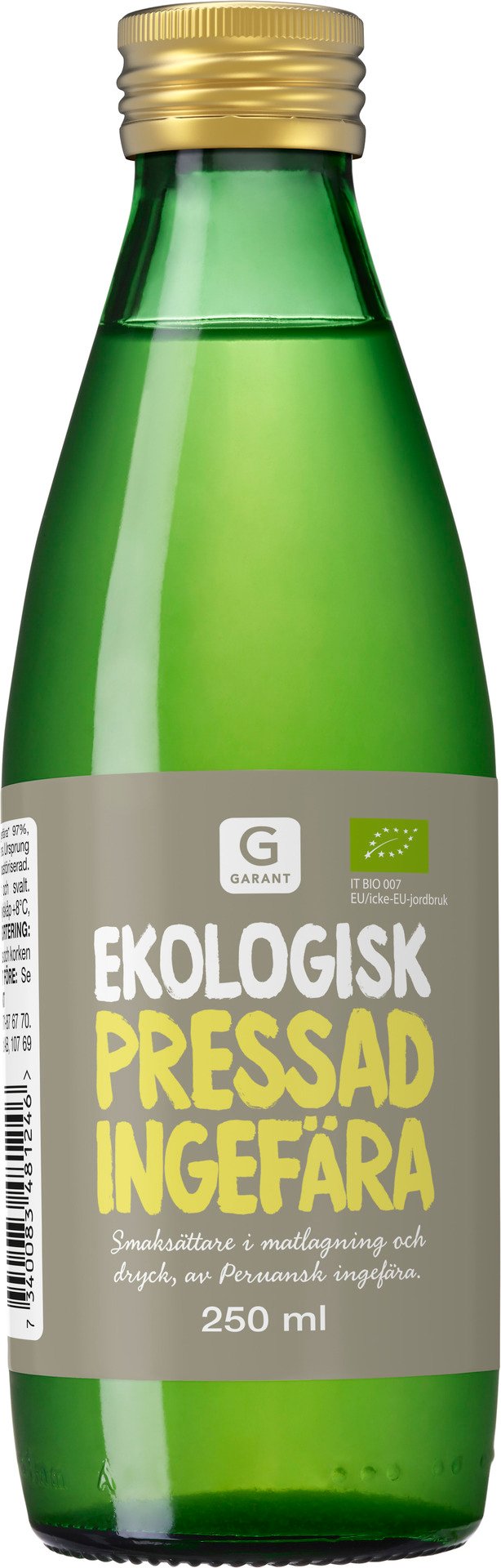 Köp Garant Pressad Ingefära EKO 250 ml | Apohem