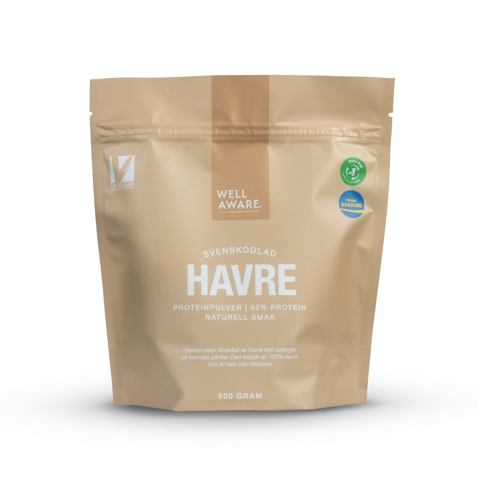 WellAware Havre Naturell Proteinpulver 500g