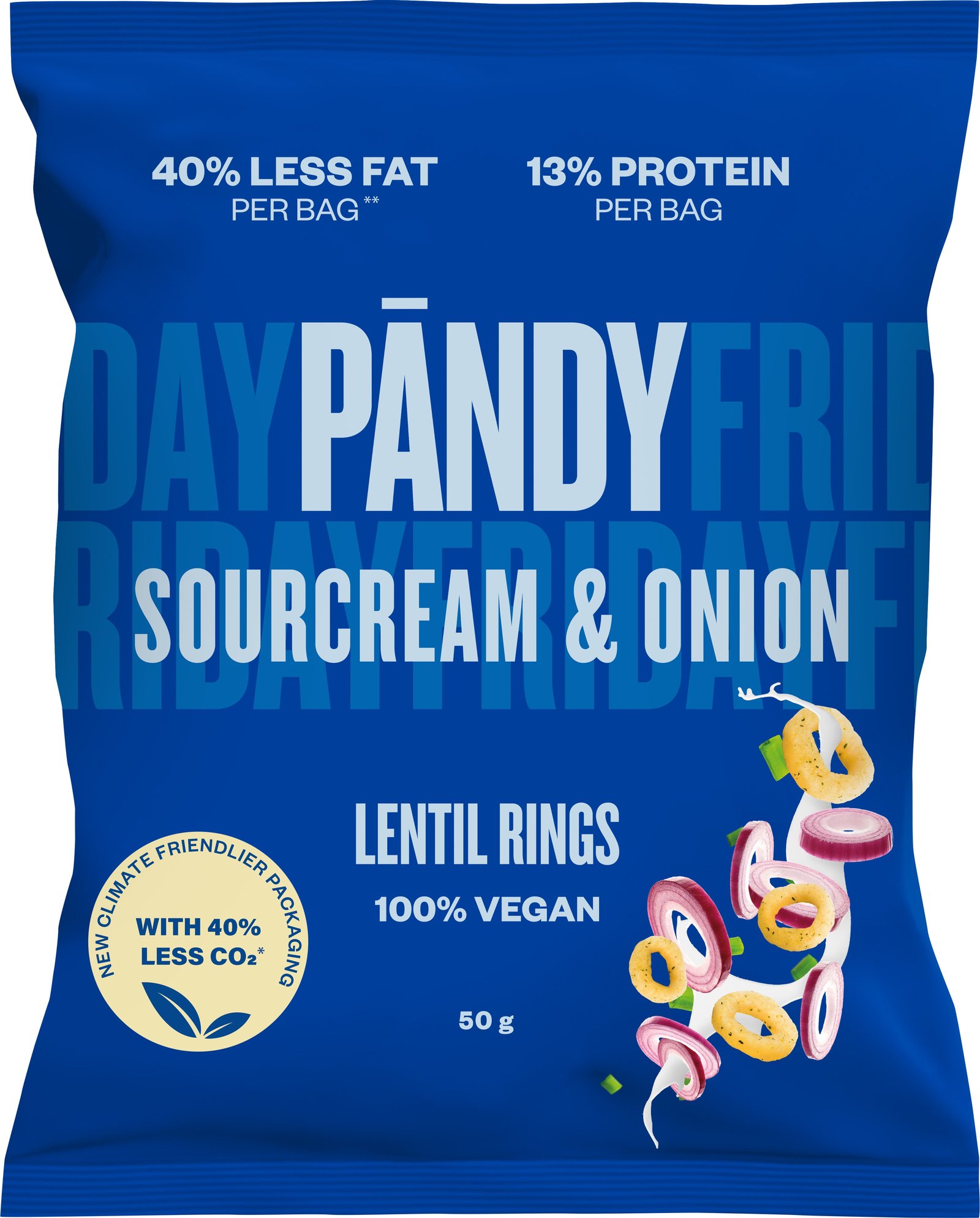 Pändy Lentil Chips Sourcream & Onion 50g