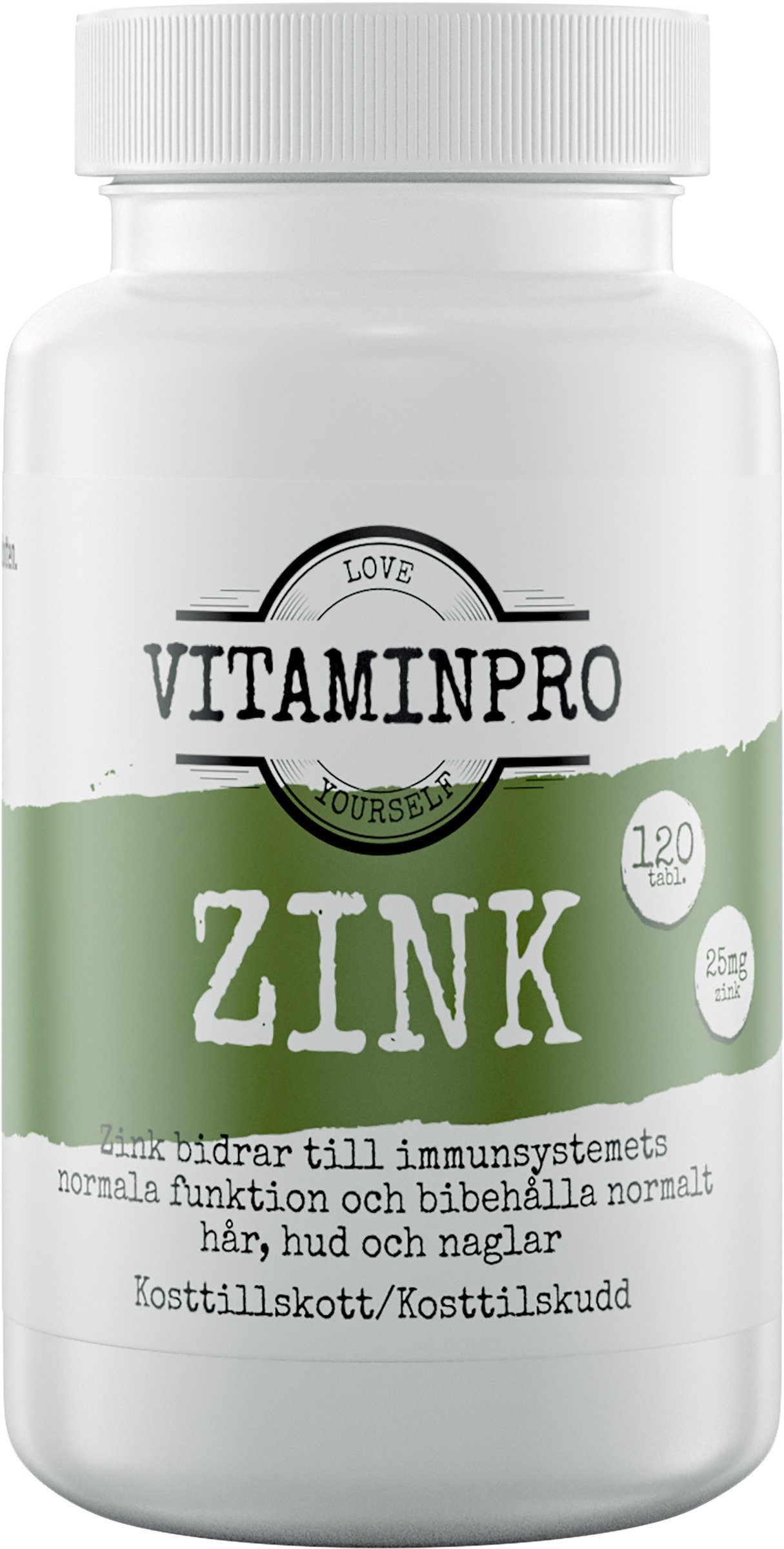 Vitaminpro Zink 25 mg 120 tabletter