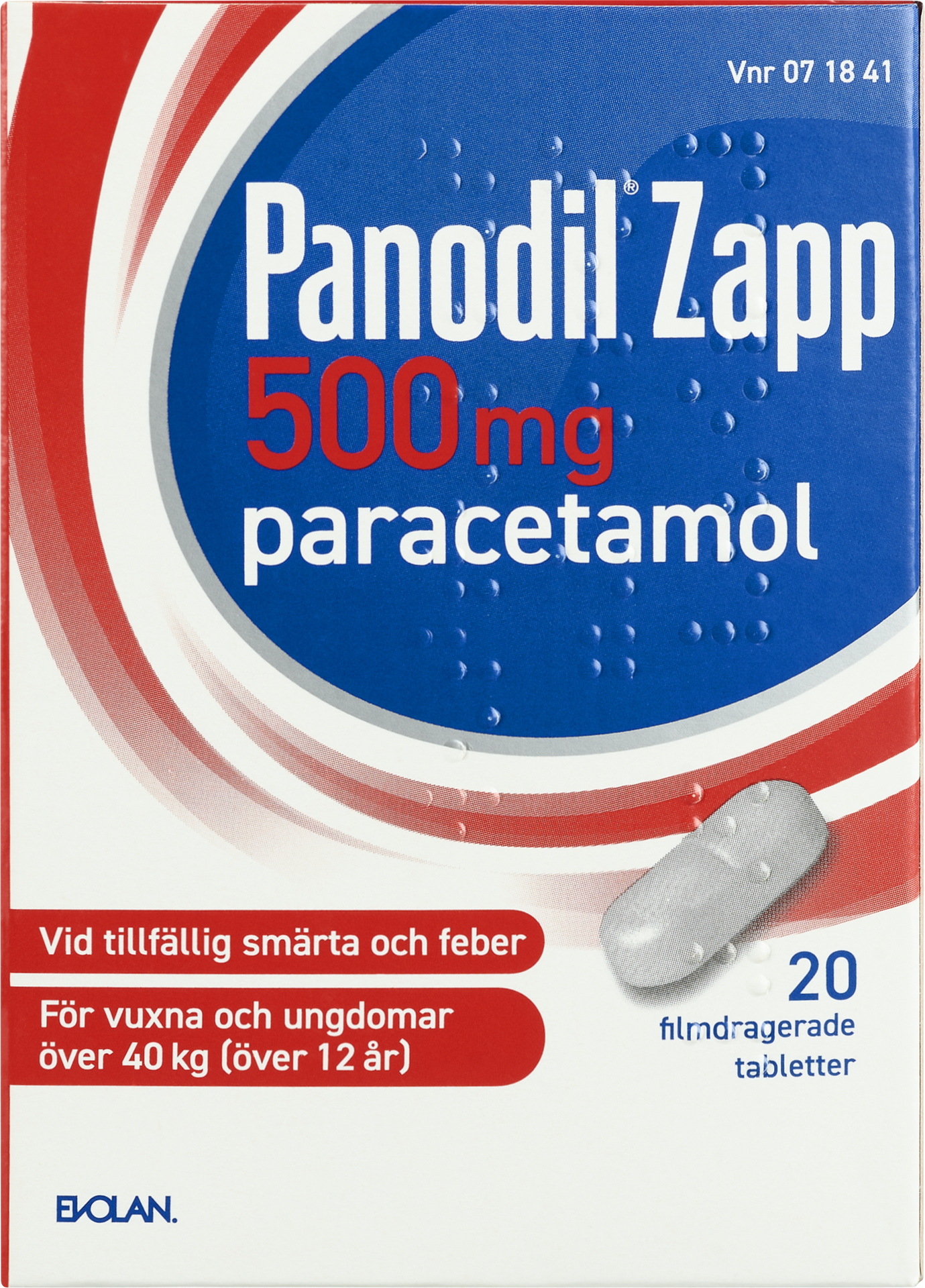 Panodil Zapp filmdragerad tablett 500mg 20 tabletter