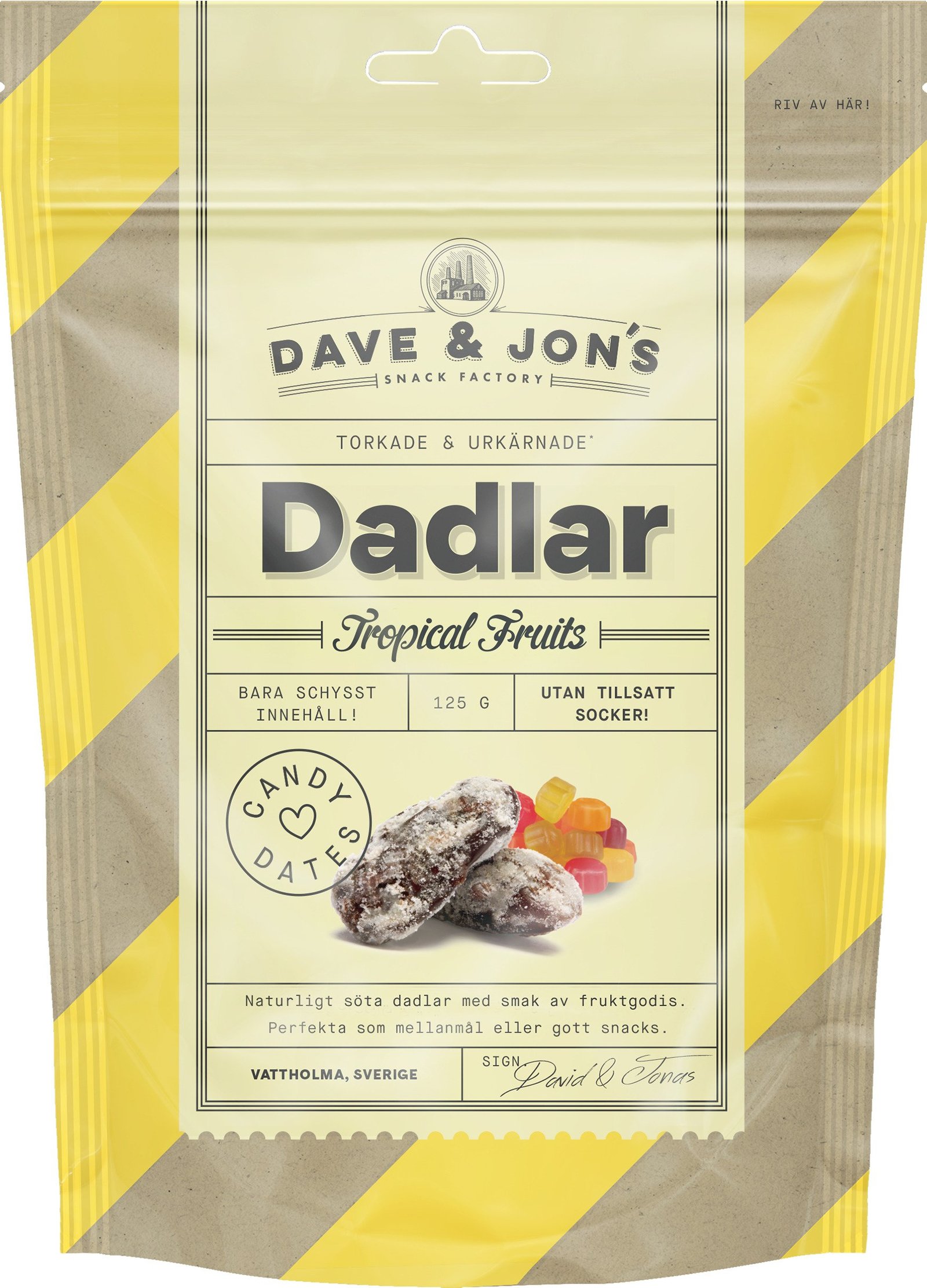 DAVE & JON´S Dadlar Tropical Fruits 125 g