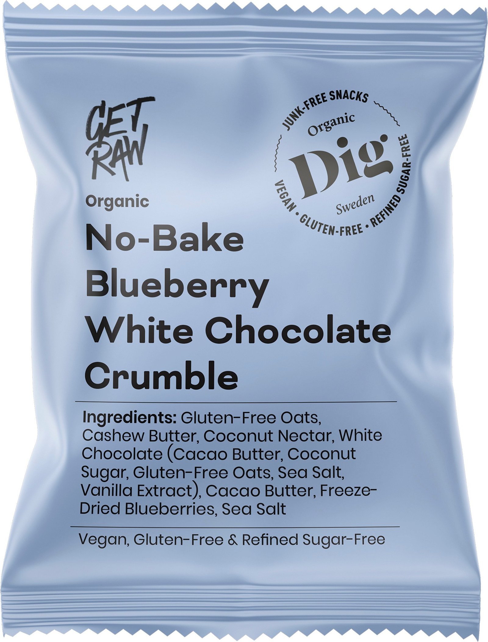 Get Raw No-Bake White Chocolate & Blueberry Crumble 35 g