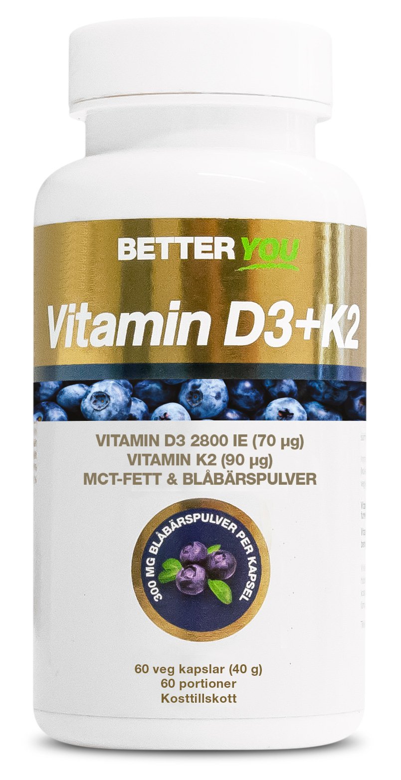 Better You Vitamin D3+K2 60 kapslar