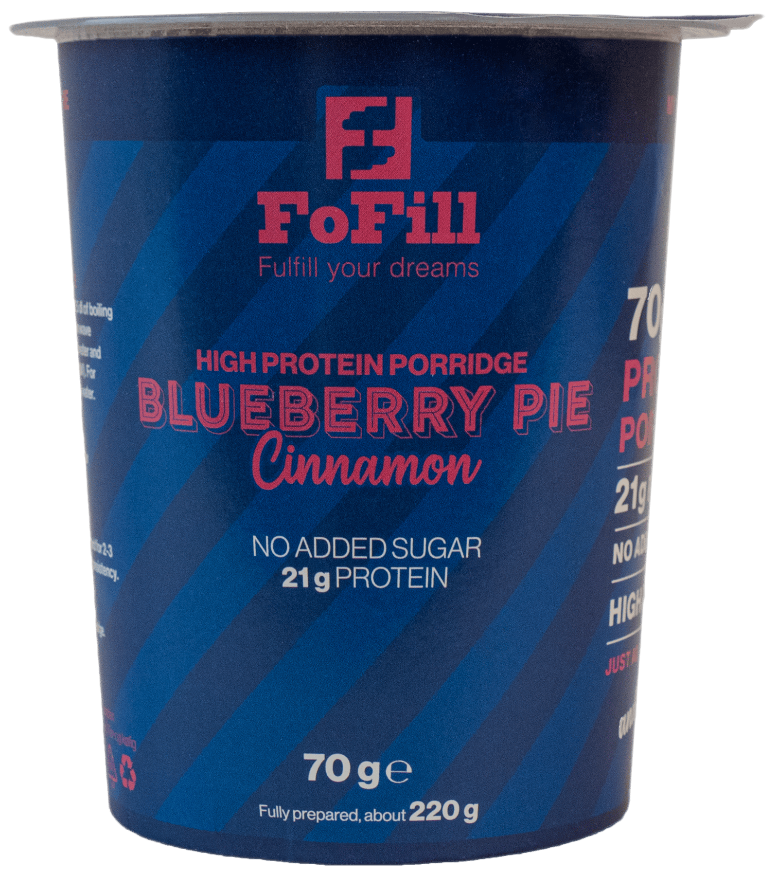 FoFill Blueberry pie Cinnamon Proteingröt 70g