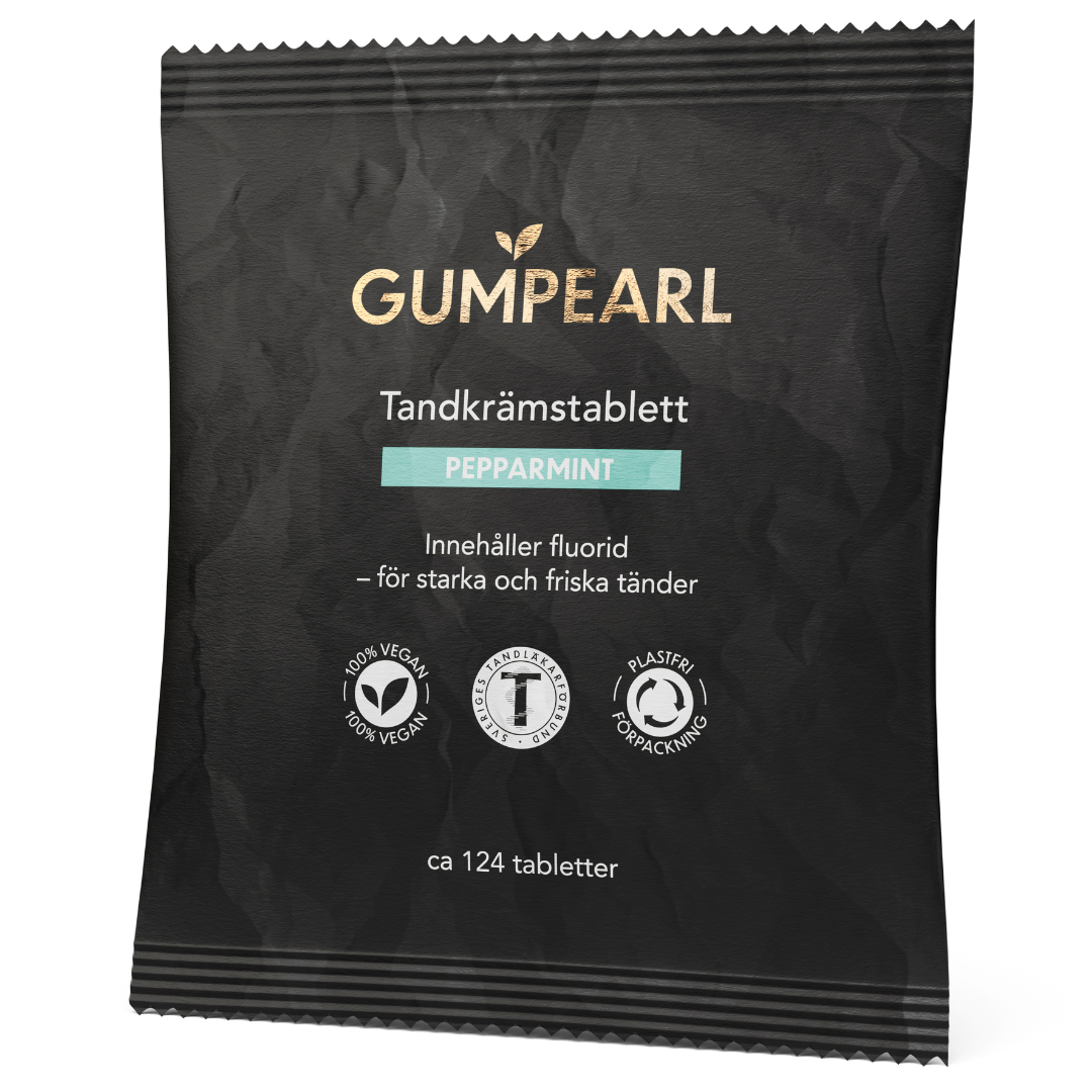 Gumpearl Pepparmint Tandkrämstablett Refill 124 st